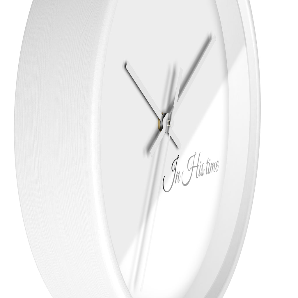 In His Time Wall Clock — Minimalist Bible Scripture Clock