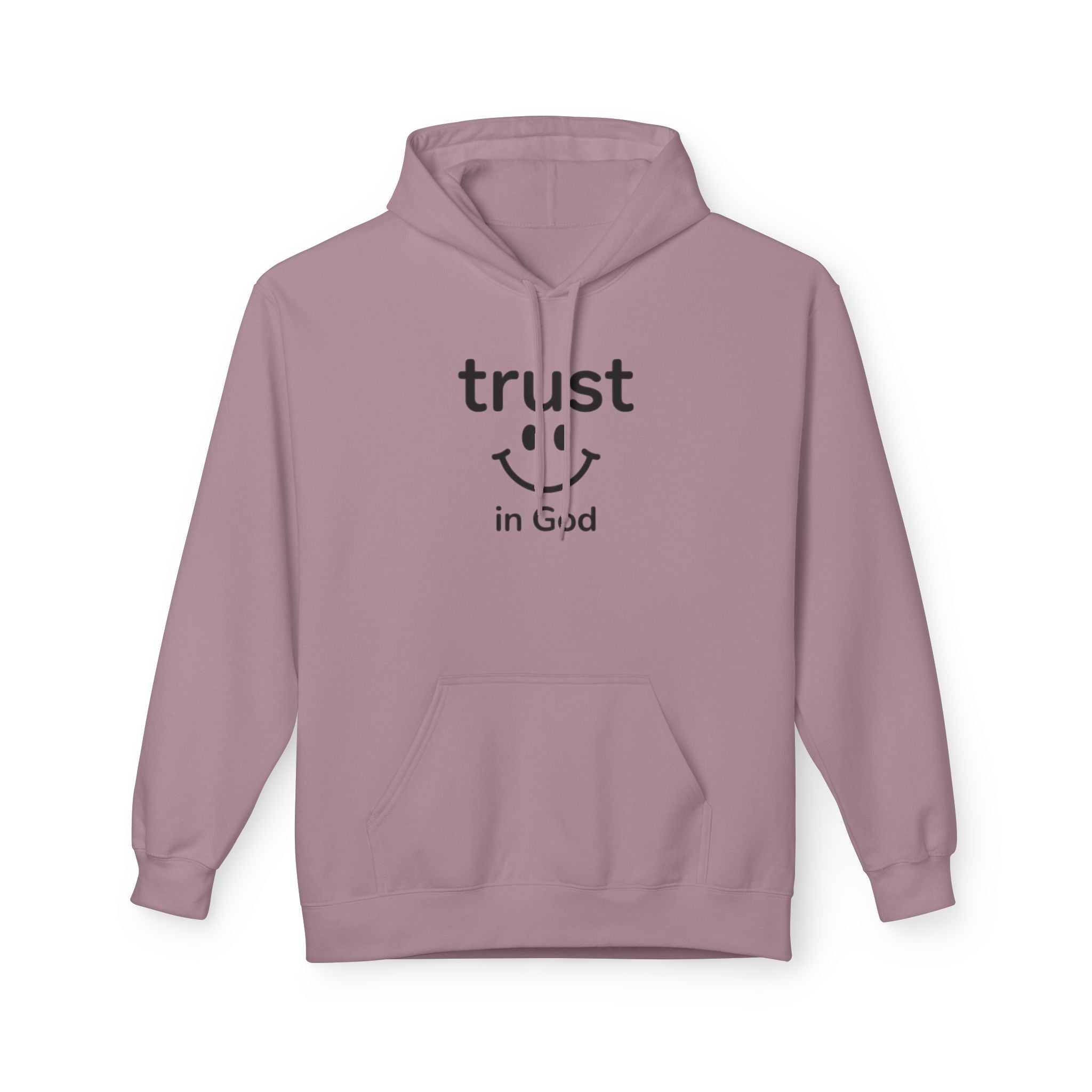 Trust in God Smiley Hoodie — Inspirational Christian Faith Pullover