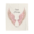 Plush Blanket, Pink Wings - "Under His Wings" Psalm 91:4 Christian Throw