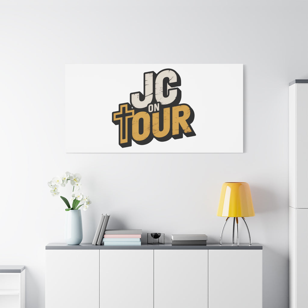 JC on Tour Matte Canvas Wall Art – Christian Faith-Inspired Stretched Canvas
