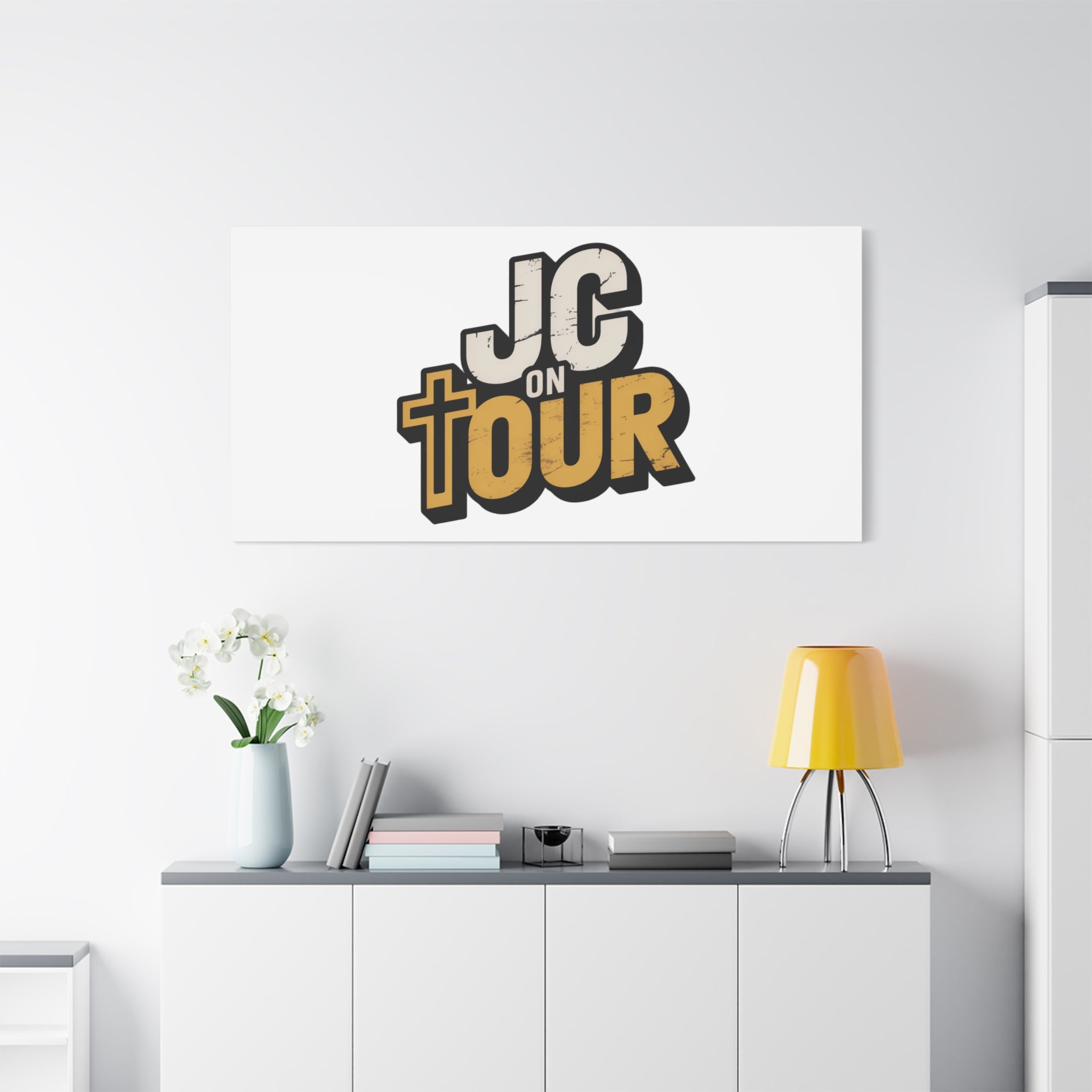 JC on Tour Matte Canvas Wall Art – Christian Faith-Inspired Stretched Canvas