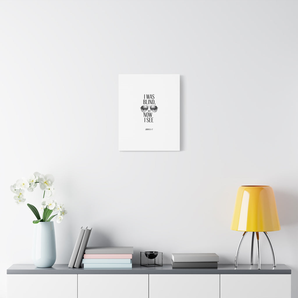 Canvas Wall Art — Cool Sunglasses "I Was Blind But Now I See"
