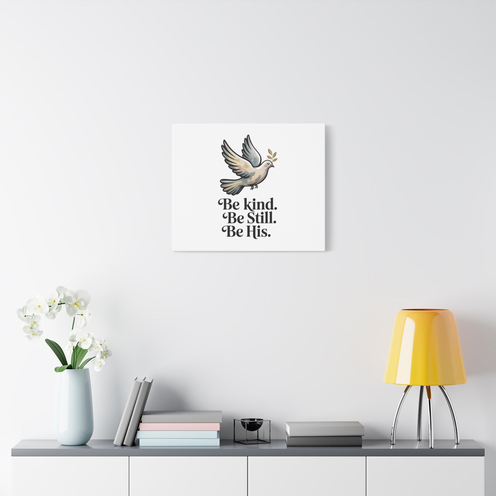 Be Kind Be Still Be His Dove Canvas Wall Art