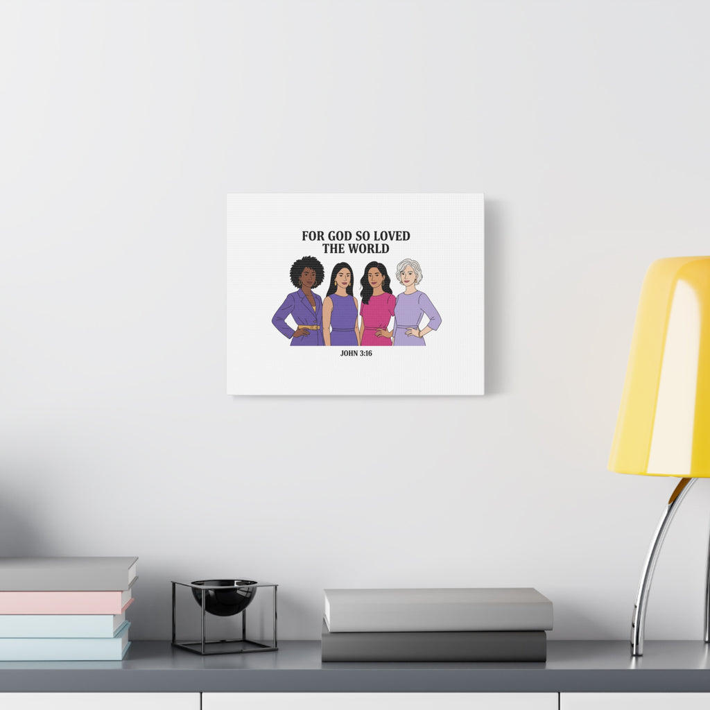 Feminist 'For God So Loved the World' Canvas