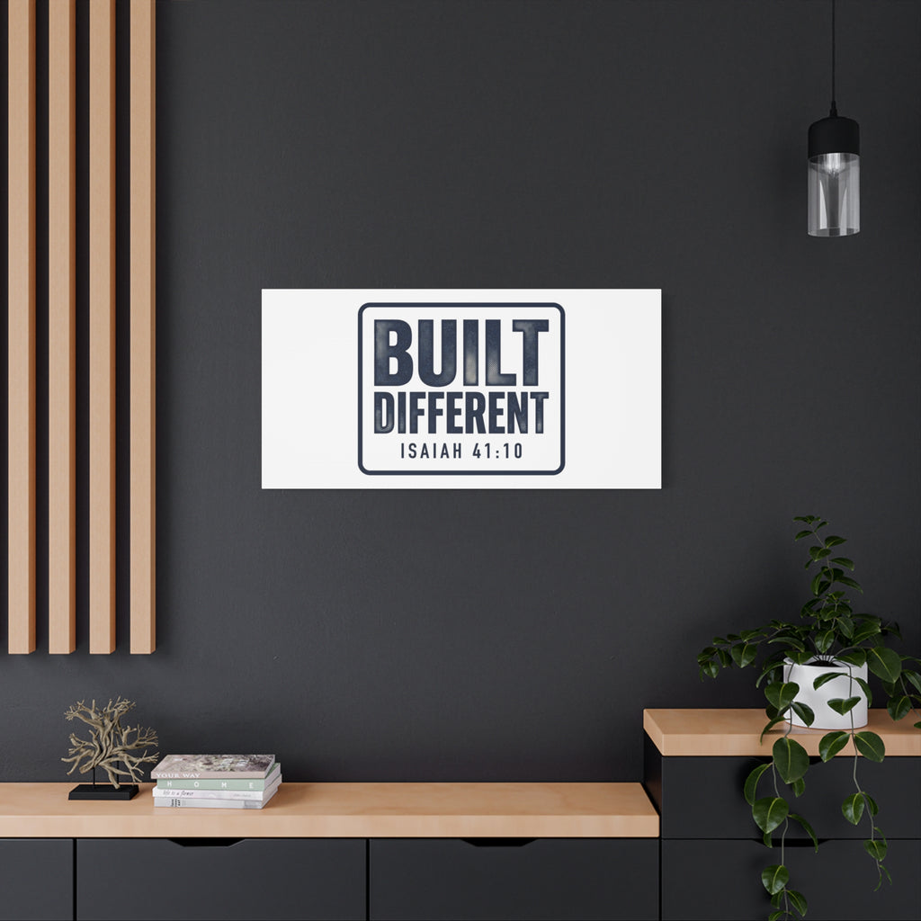 Built Different Isaiah 41:10 Canvas Wall Art