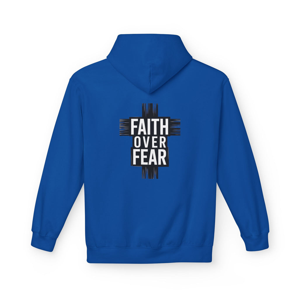 Faith Over Fear Hoodie — Be Strong and Courageous Christian Inspirational Sweatshirt
