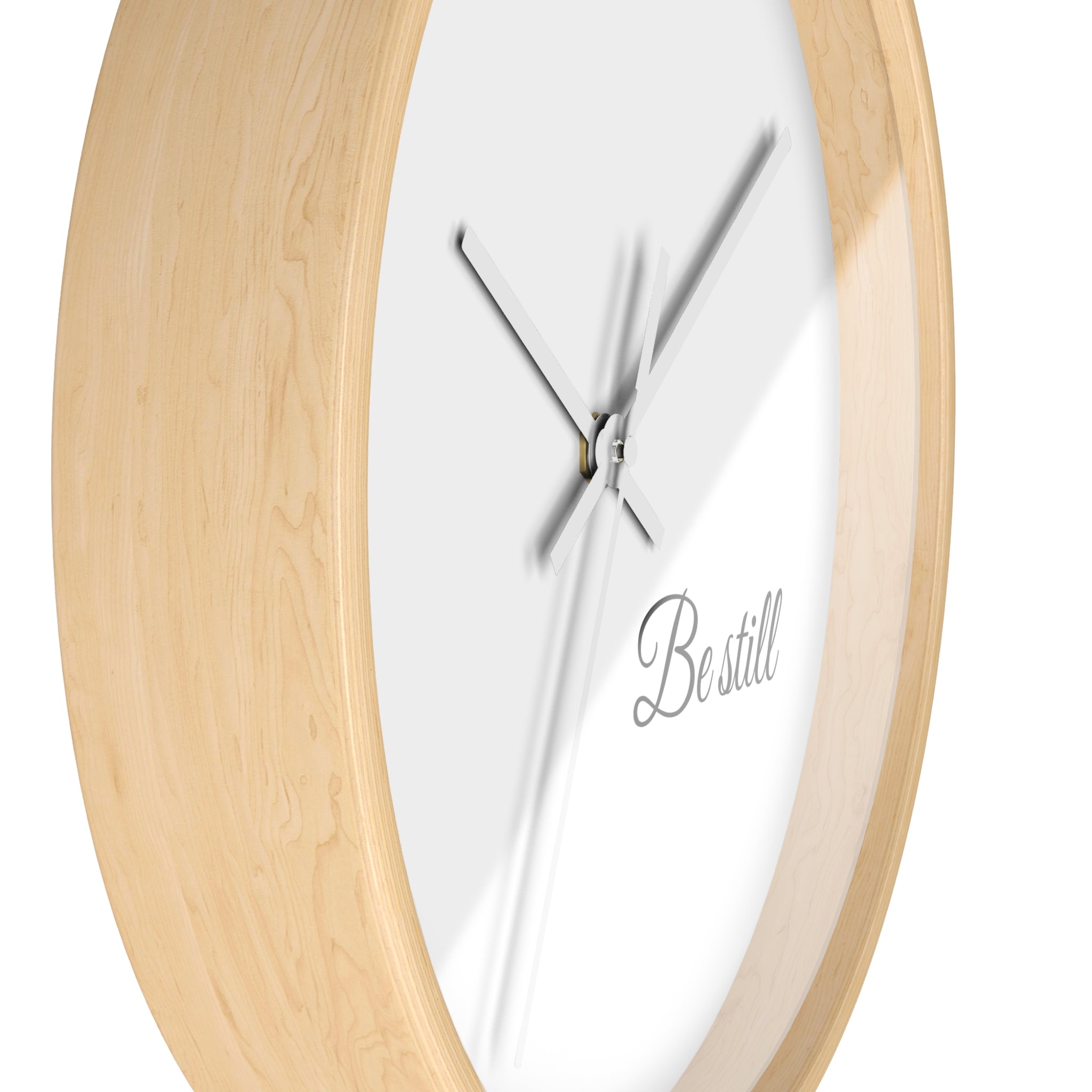 Be Still Wall Clock — Minimalist Bible Scripture Clock