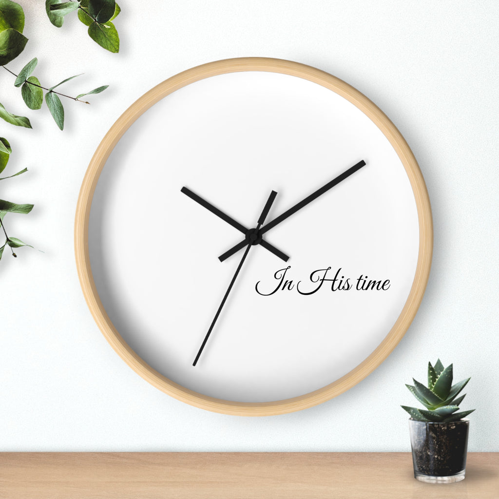 In His Time Wall Clock — Minimalist Bible Scripture Clock