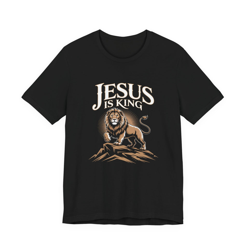 Jesus Lion Graphic T-Shirt — Faith-Based Christian Tee