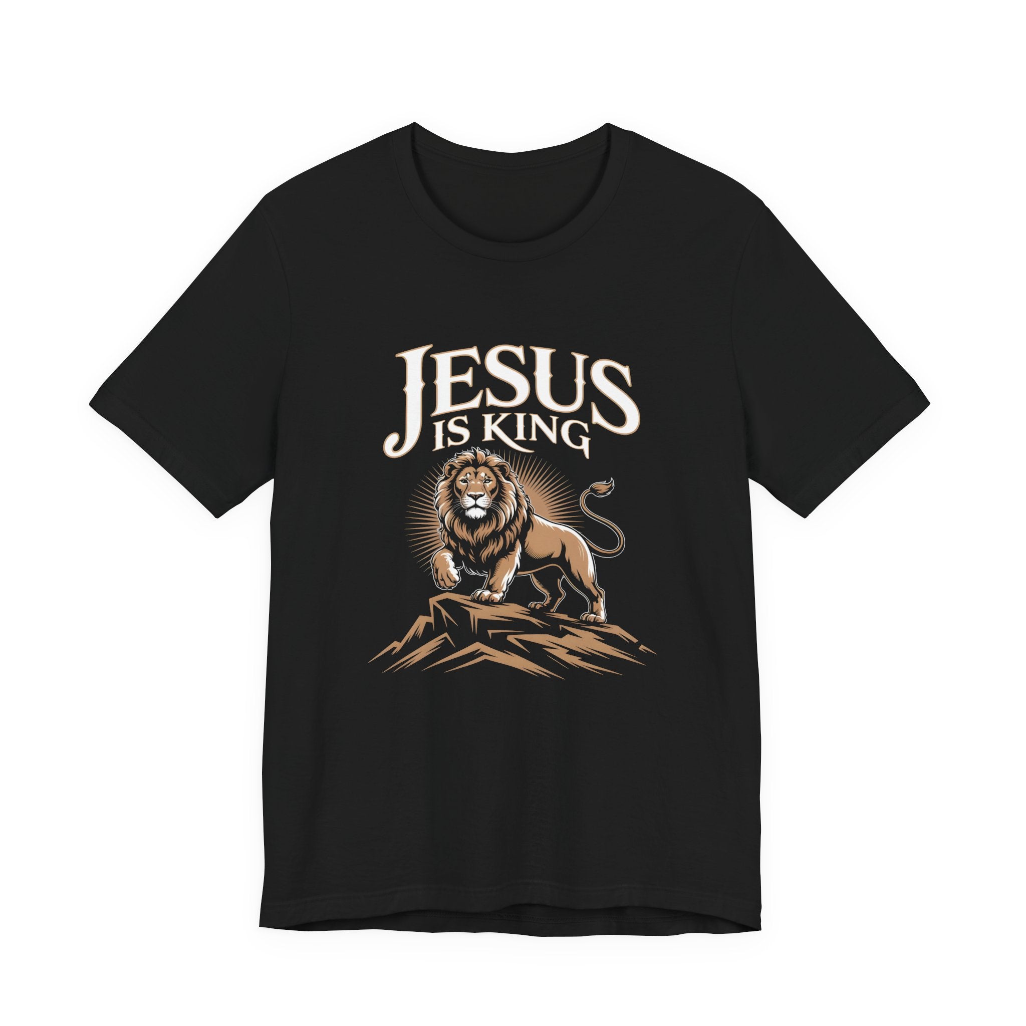 Jesus Lion Graphic T-Shirt — Faith-Based Christian Tee