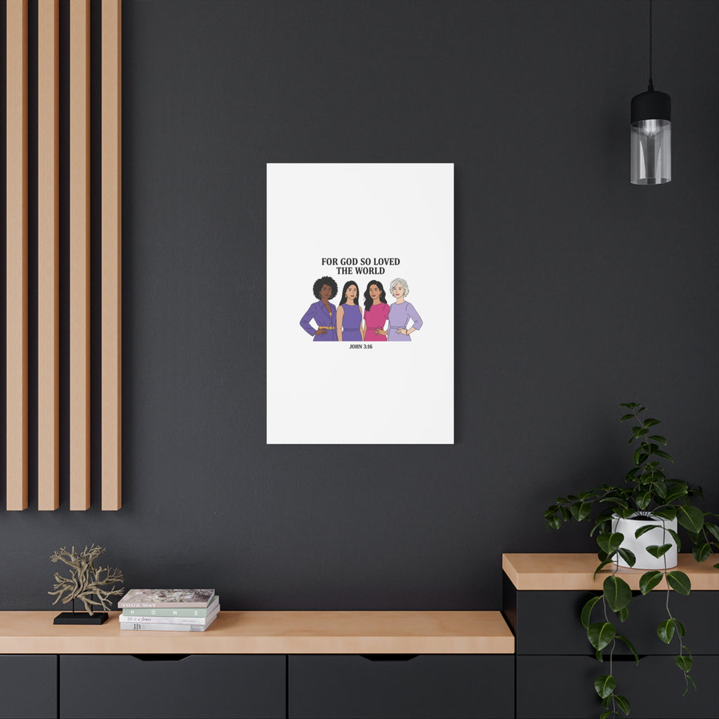Feminist 'For God So Loved the World' Canvas