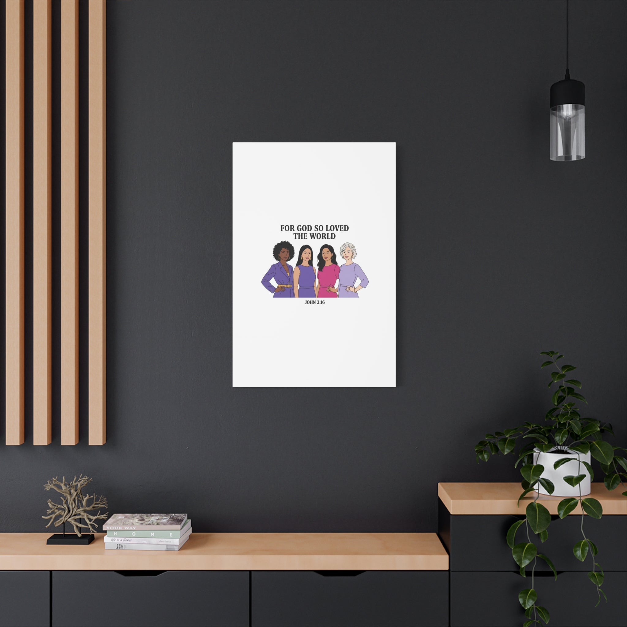 Feminist 'For God So Loved the World' Canvas