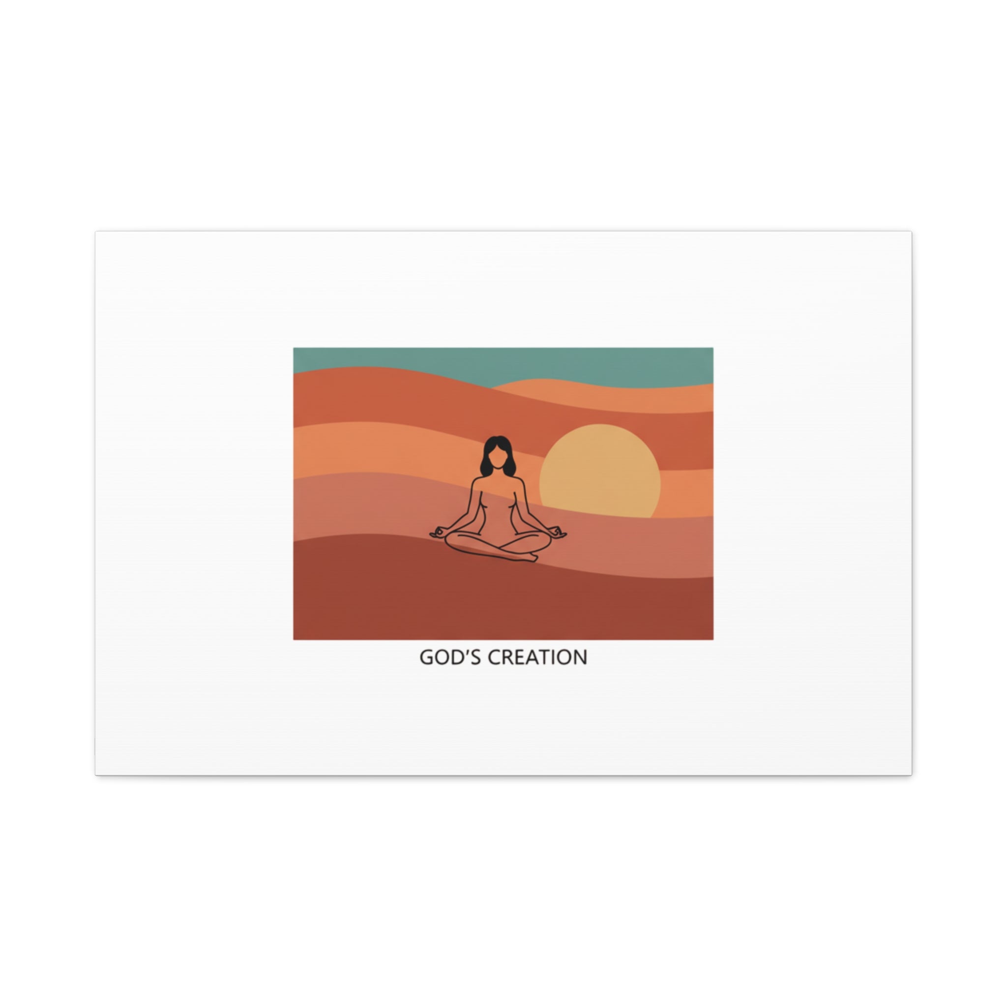 God´s Creation Sunset Minimalist Mesa Canvas | Southwestern Art Print