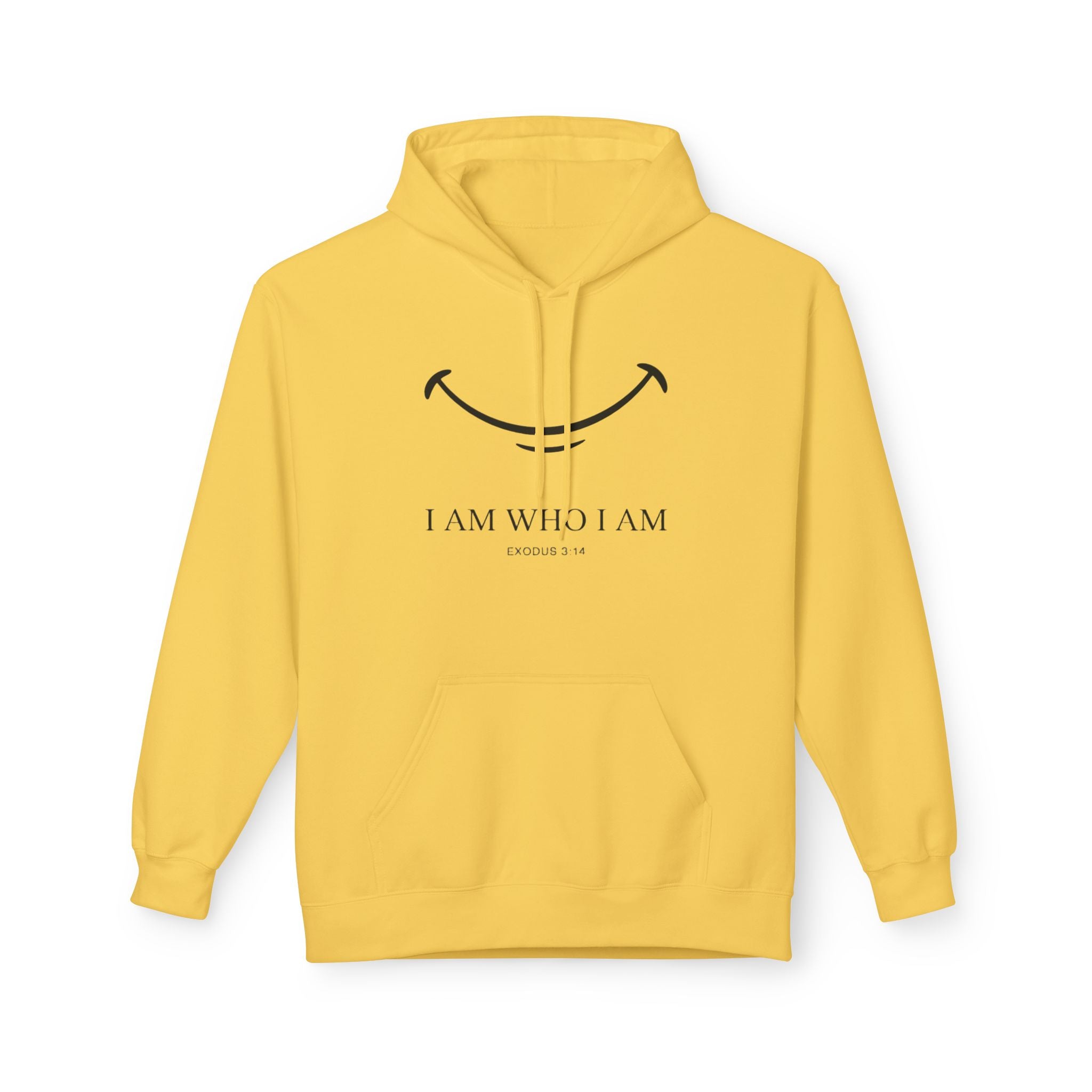 Hoodie — "I Am Who I Am" Minimalist Inspirational Pullover