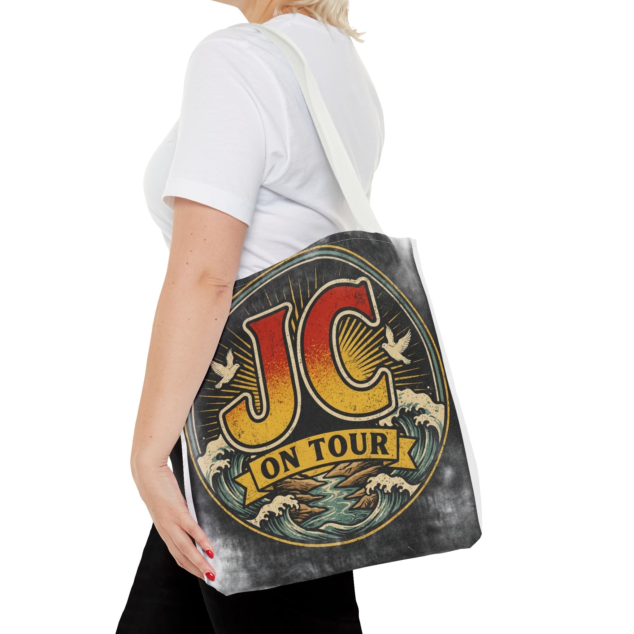 JC On Tour Vintage Graphic Tote Bag