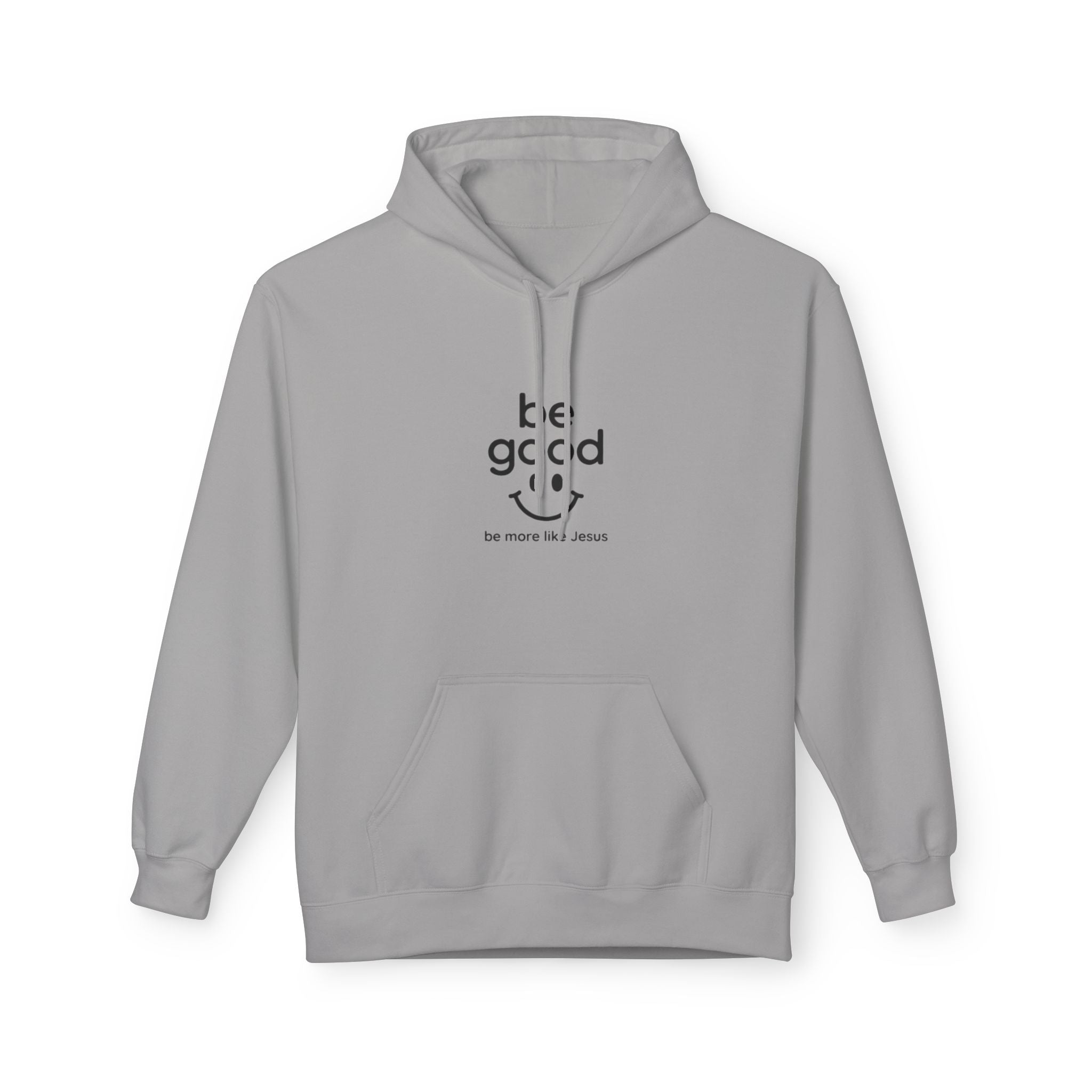 Hoodie — "Be Good" Minimalist Smiley Graphic Pullover