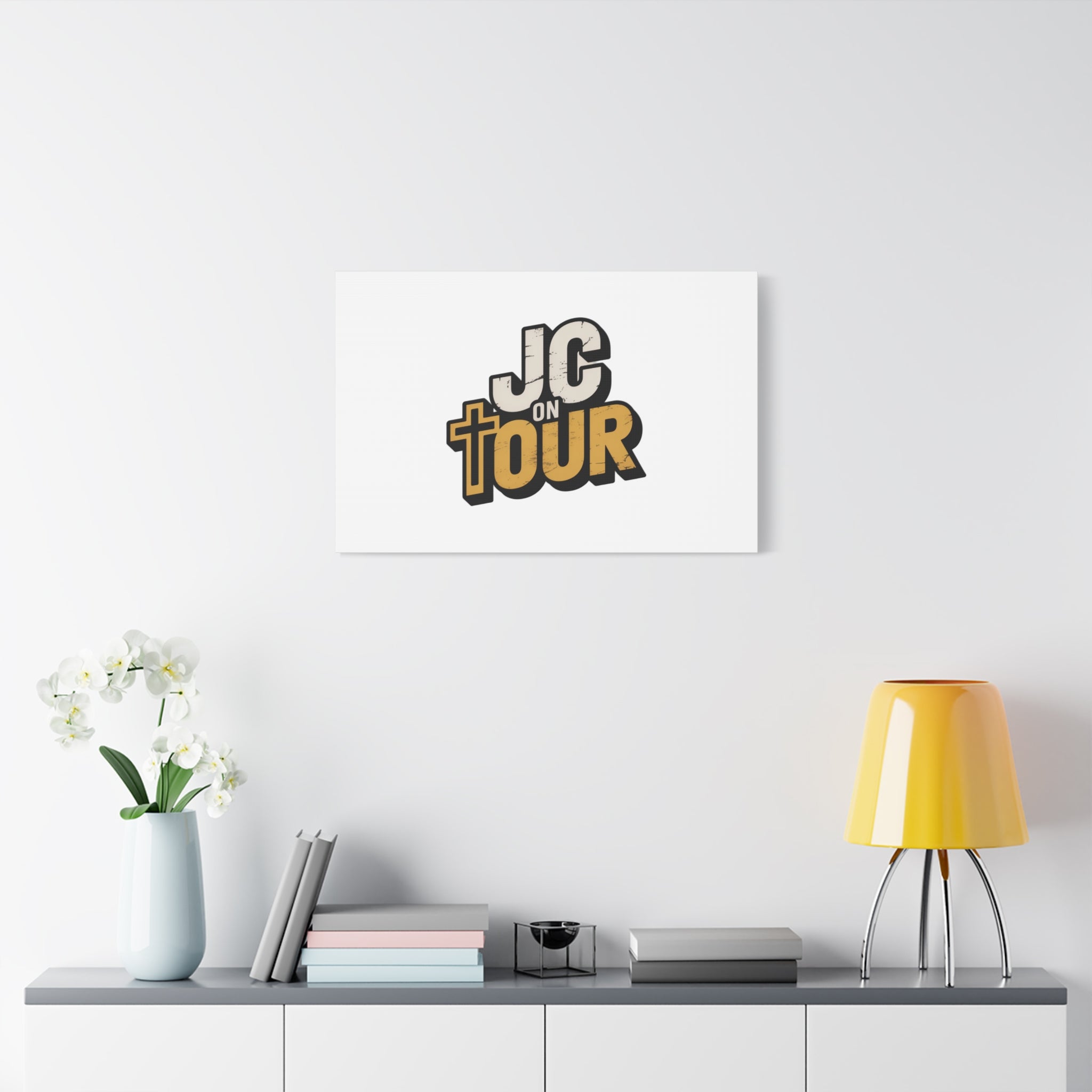 JC on Tour Matte Canvas Wall Art – Christian Faith-Inspired Stretched Canvas
