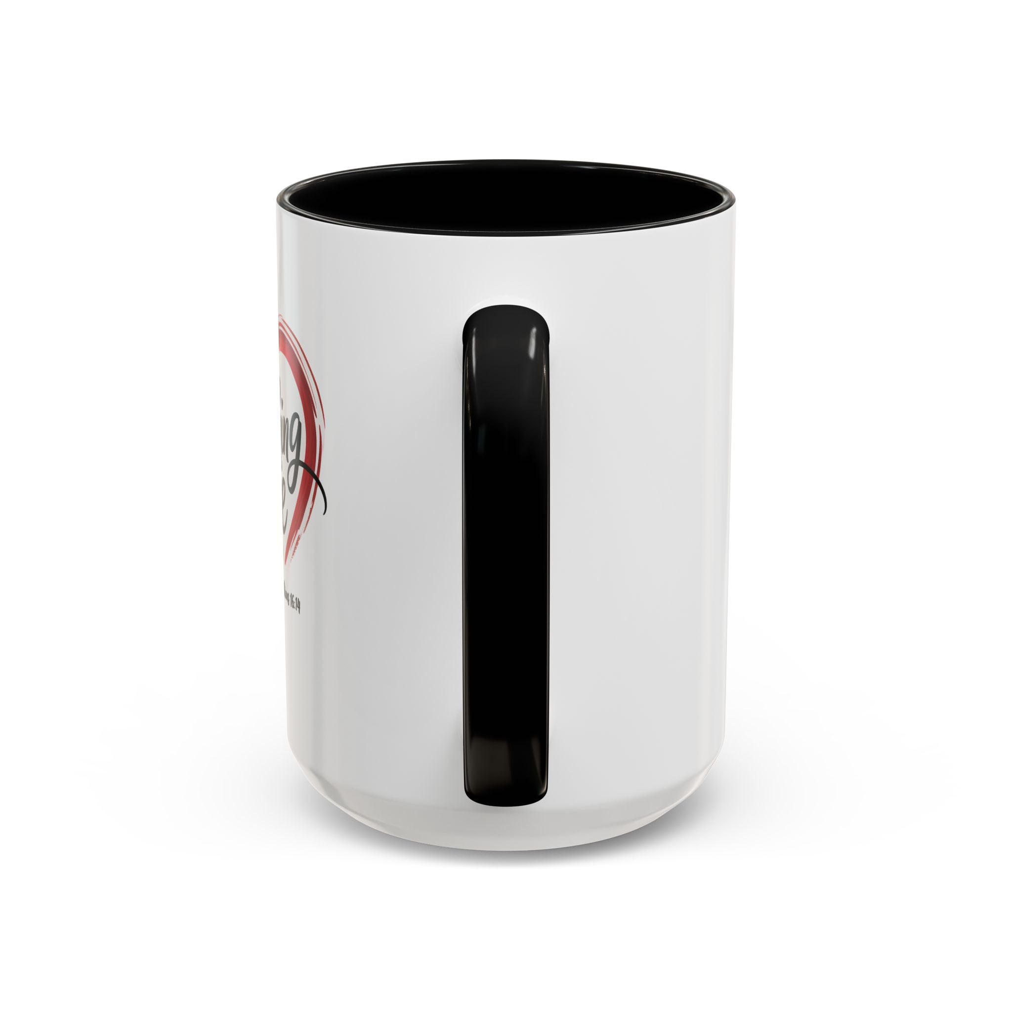 Do Everything in Love Heart Accent Coffee Mug — Inspirational Scripture Coffee Mug (11/15oz)