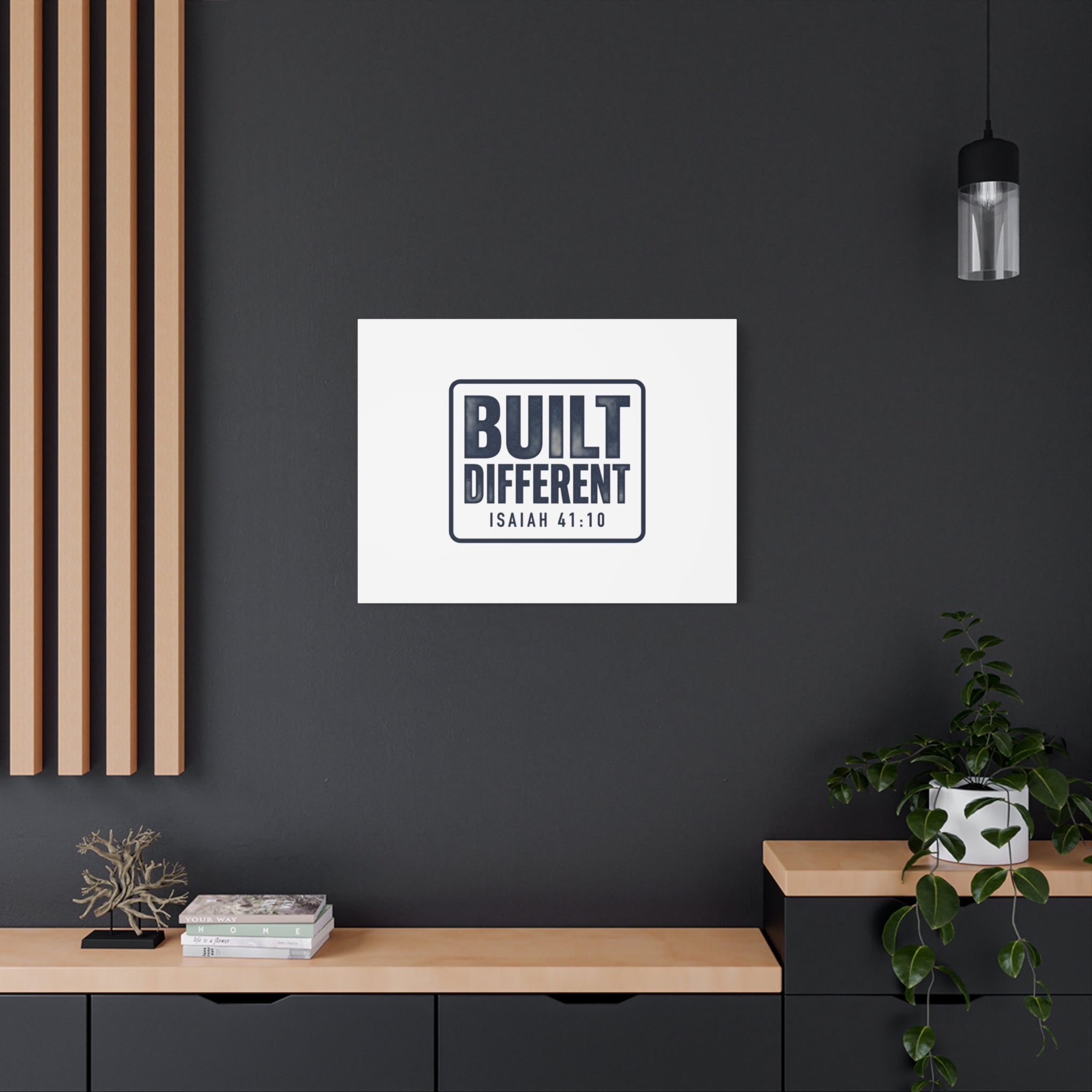 Built Different Isaiah 41:10 Canvas Wall Art