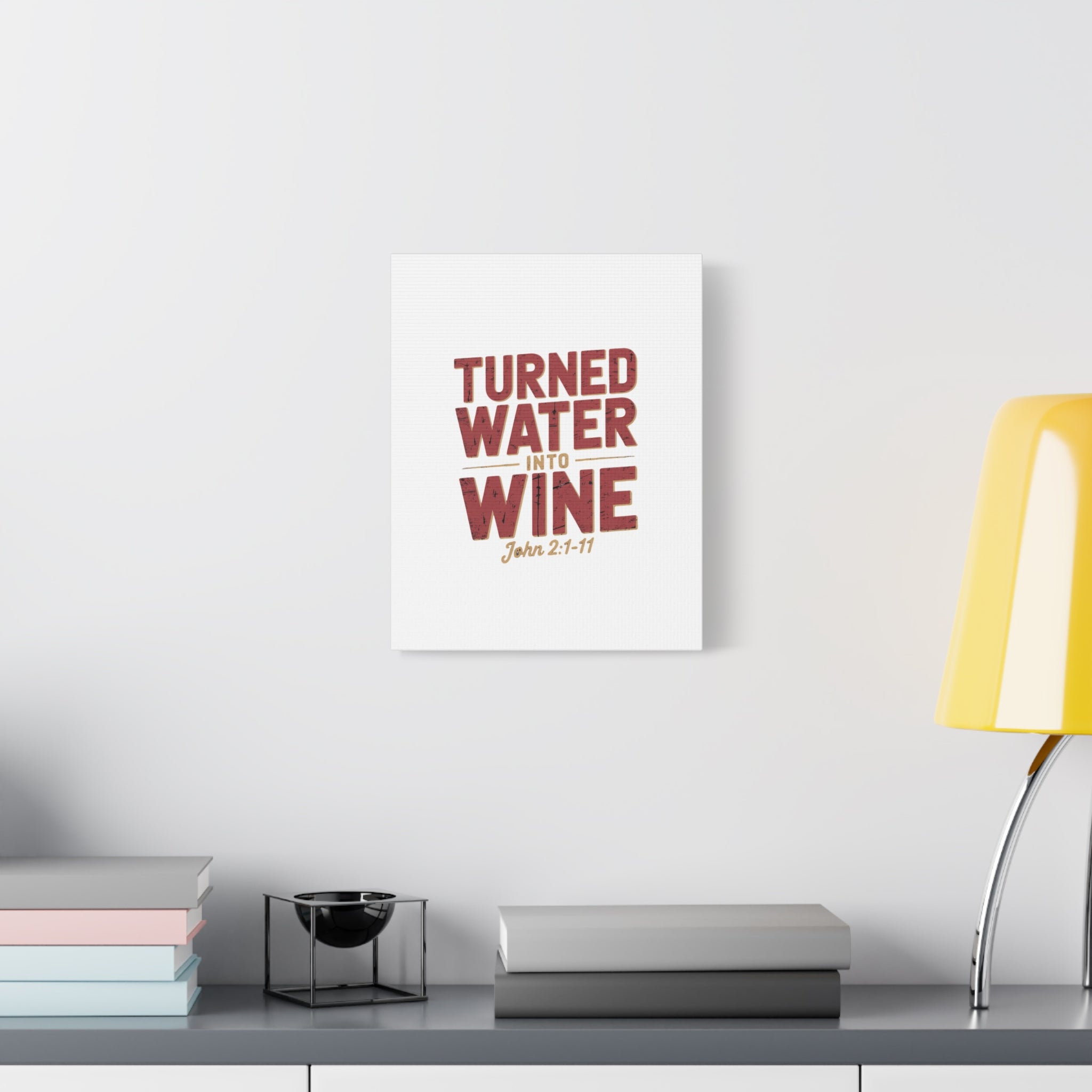 Copy of He Turned Water Into Wine — Christian Canvas Wall Art (Matte Stretched)