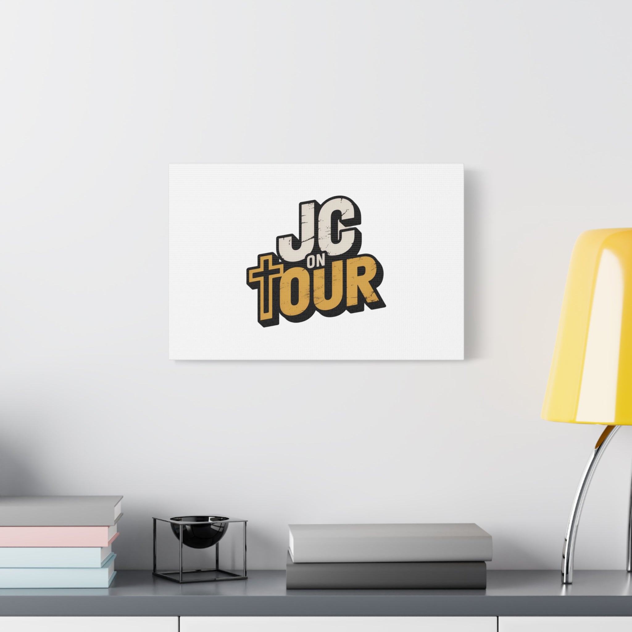 JC on Tour Matte Canvas Wall Art – Christian Faith-Inspired Stretched Canvas