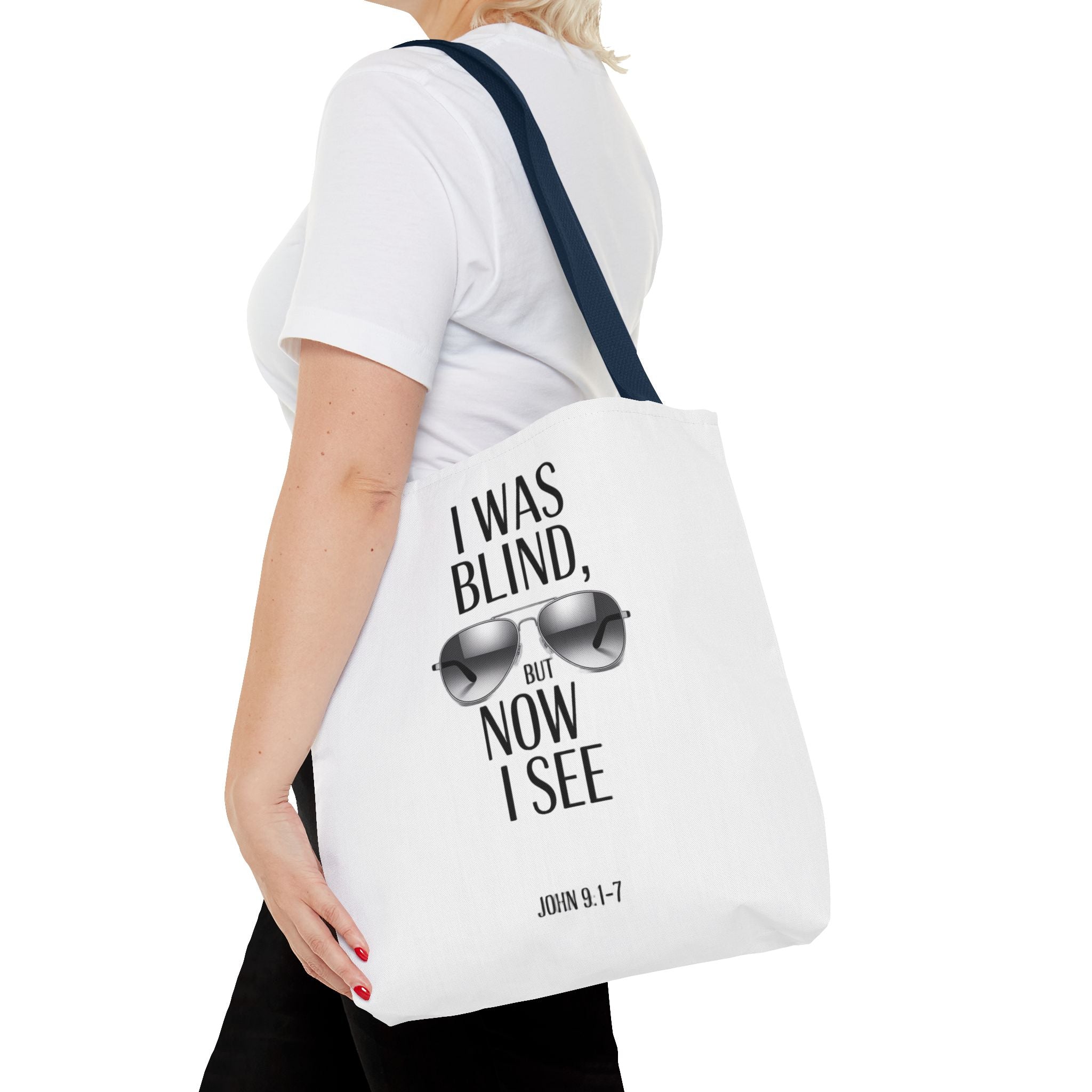 Tote Bag — “I Was Blind But Now I See” Sunglasses Design