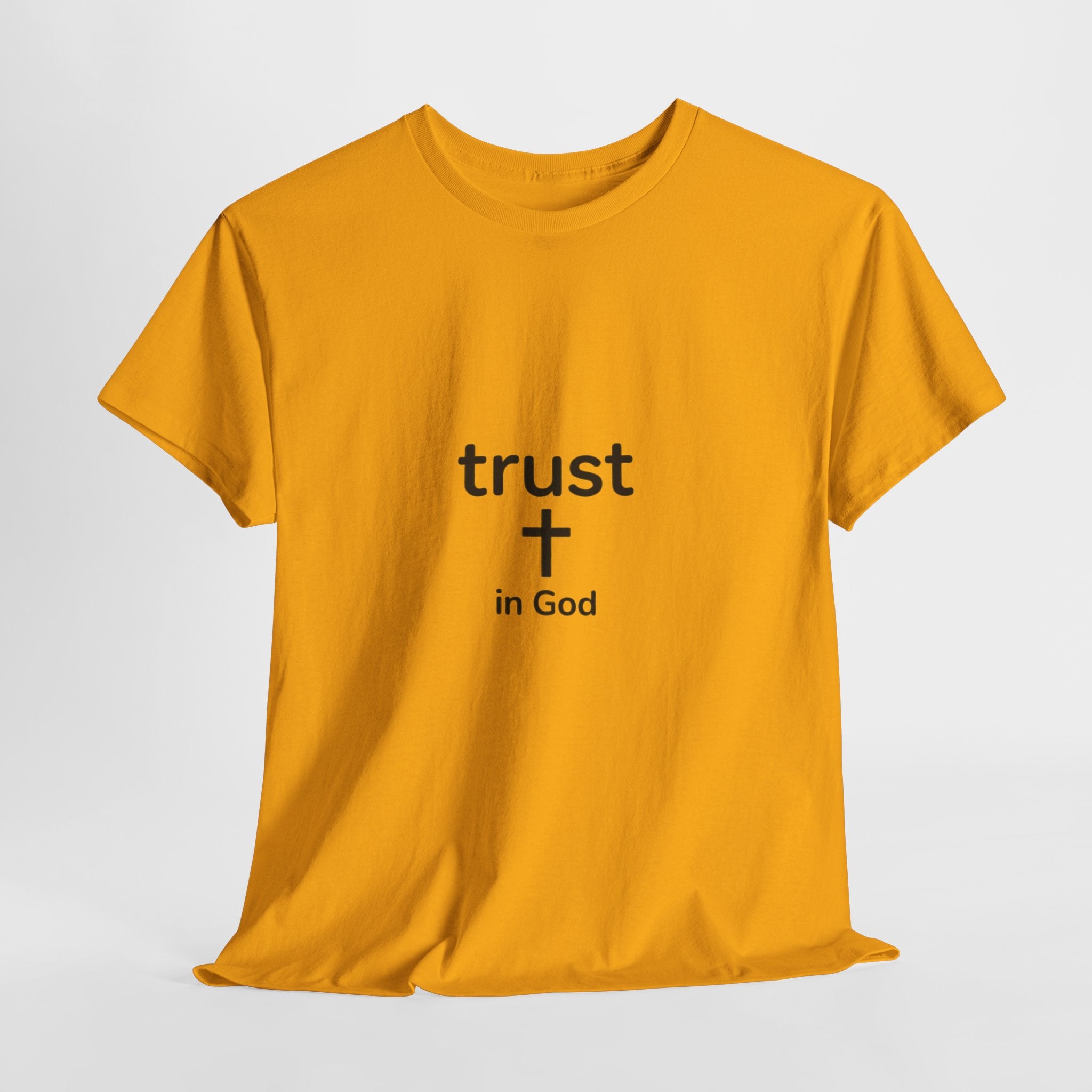 Trust in God Minimalist Cross Tee — Christian Faith T-Shirt