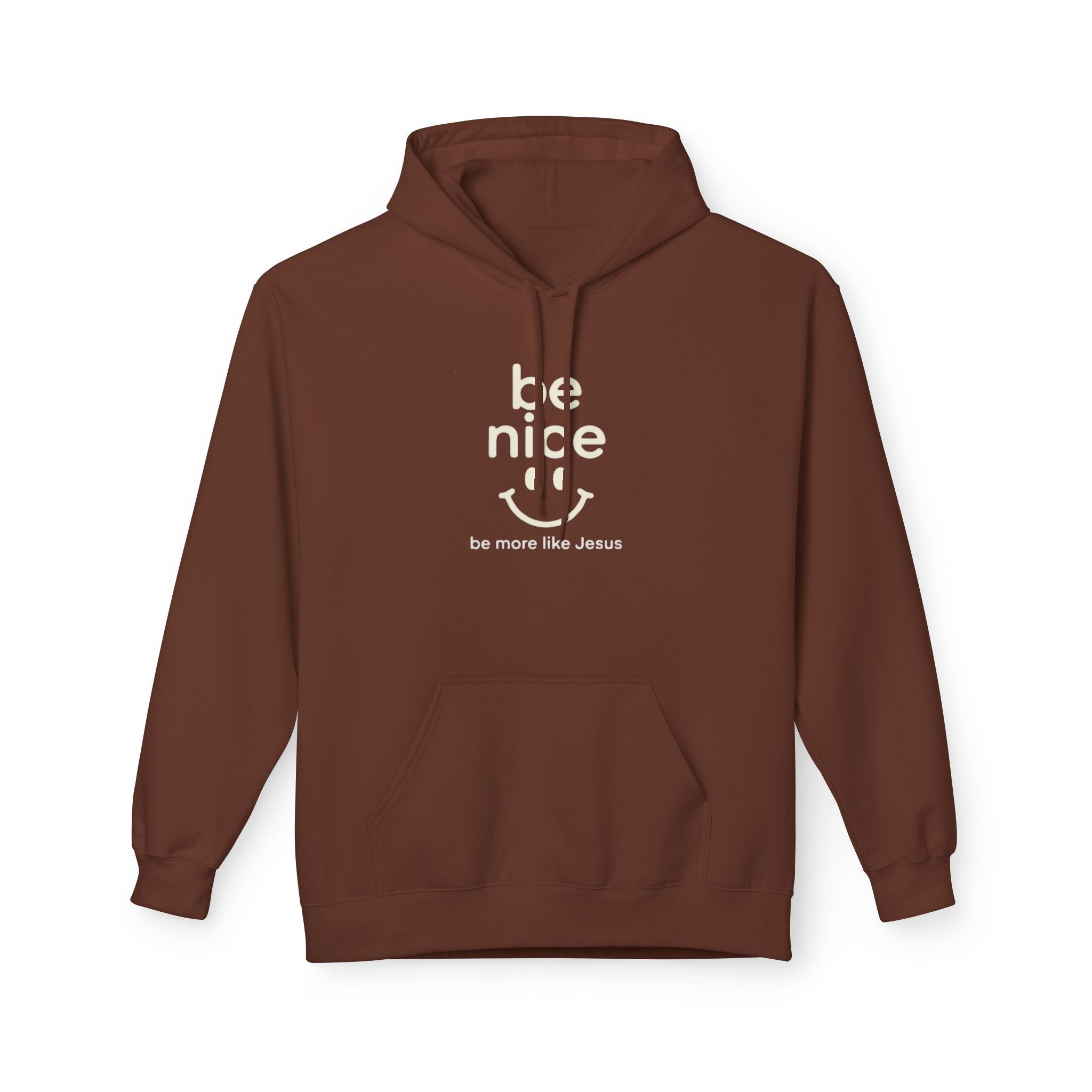 Be Nice Hoodie — Minimal Kindness Graphic Fleece Hoodie
