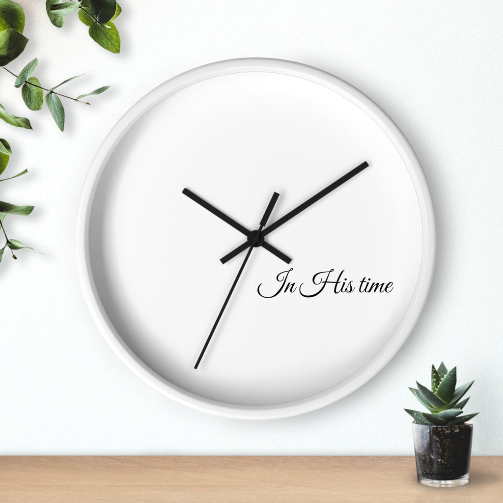 In His Time Wall Clock — Minimalist Bible Scripture Clock