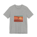 God's Creation Sunset Yoga T-Shirt — Retro Minimalist Spiritual Tee