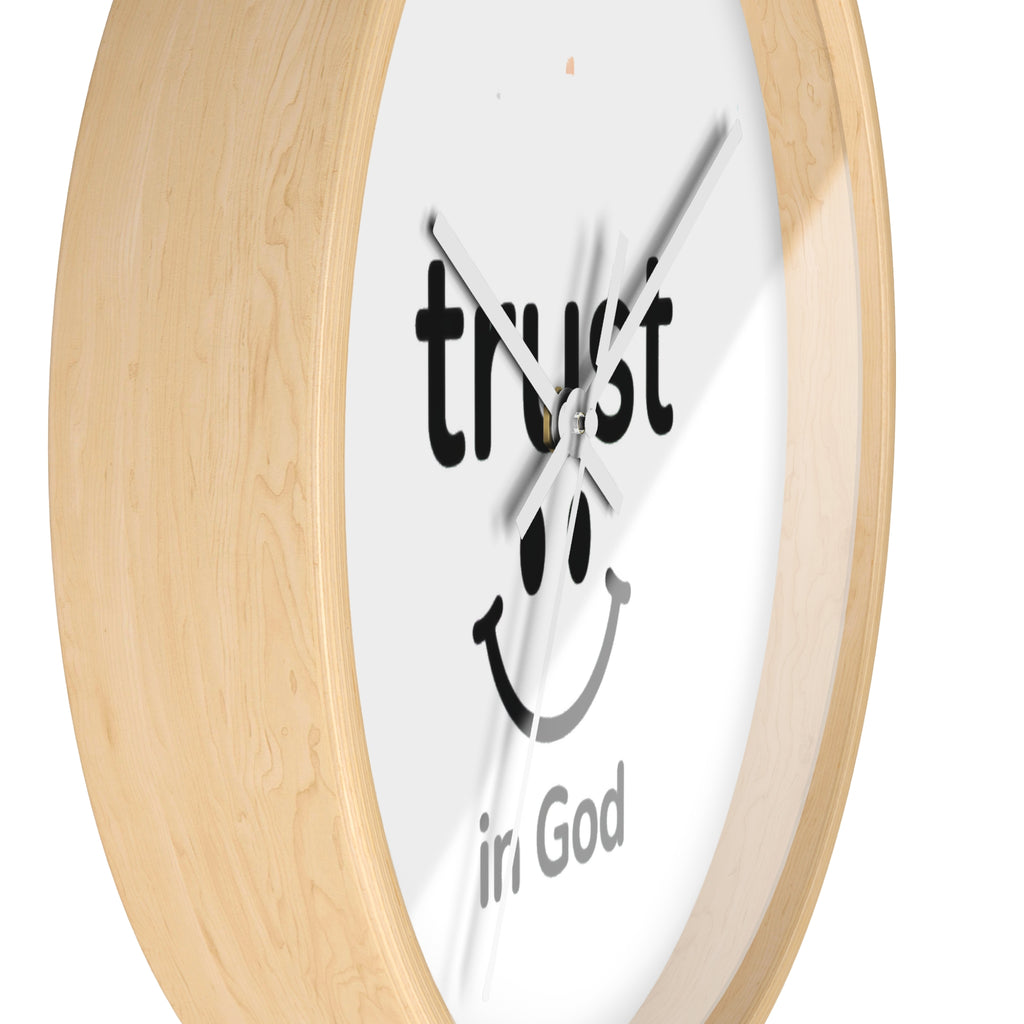 Wall Clock — "Trust in God" Smiley Faith Wall Clock