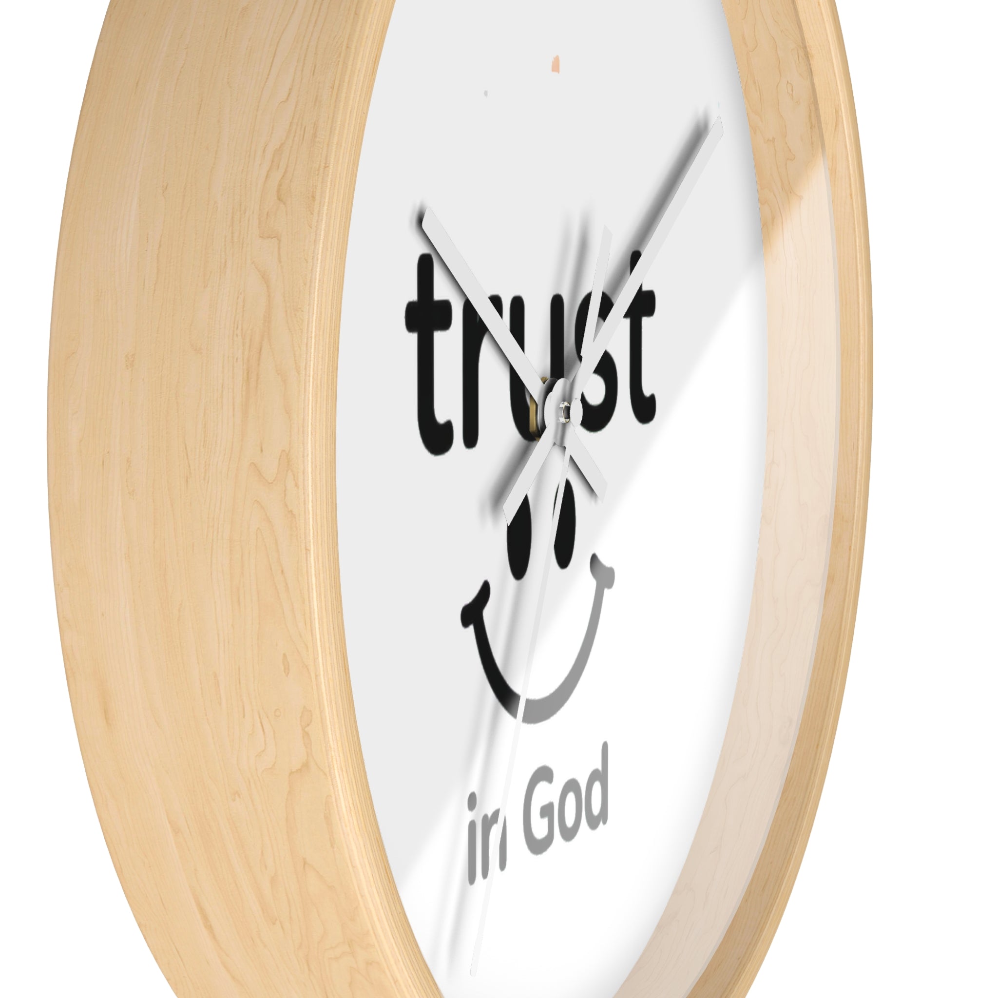 Wall Clock — "Trust in God" Smiley Faith Wall Clock