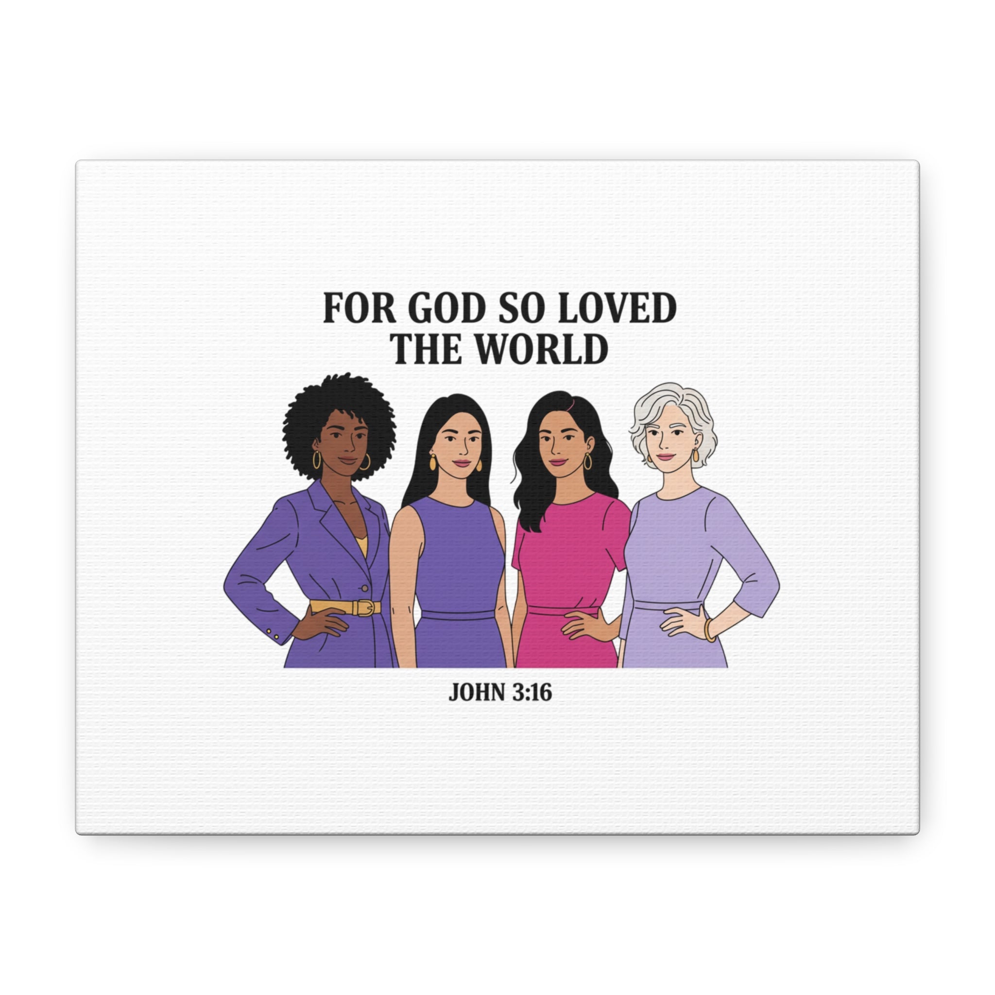Feminist 'For God So Loved the World' Canvas
