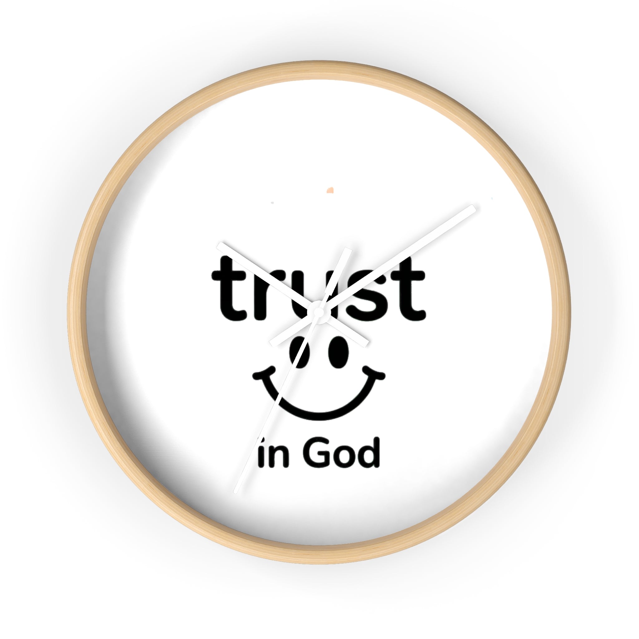 Wall Clock — "Trust in God" Smiley Faith Wall Clock
