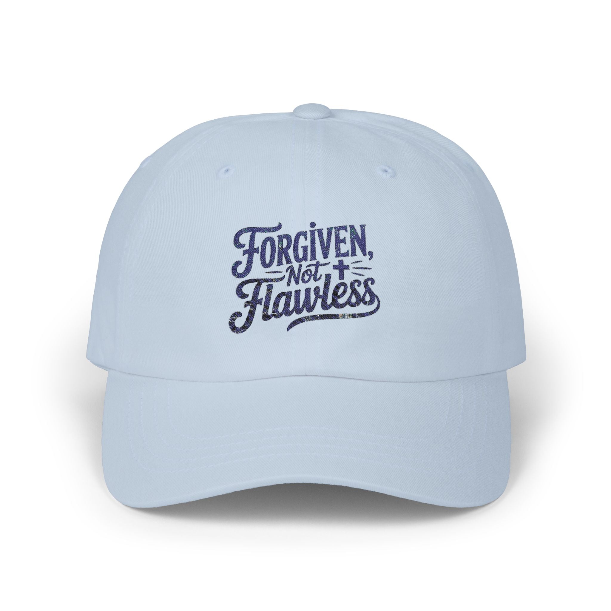 Forgiven Not Flawless Dad Cap — Embroidered Christian Baseball Hat