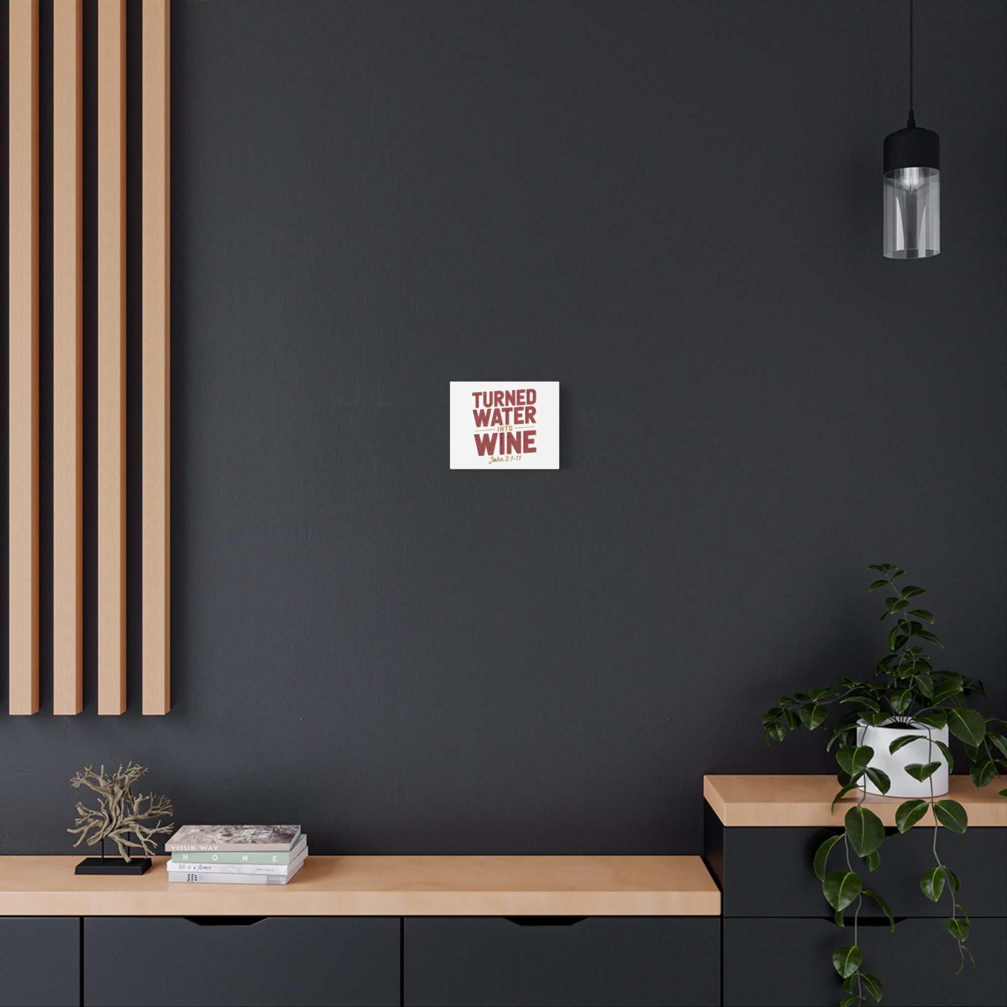 He Turned Water Into Wine — Christian Canvas Wall Art (Matte Stretched)