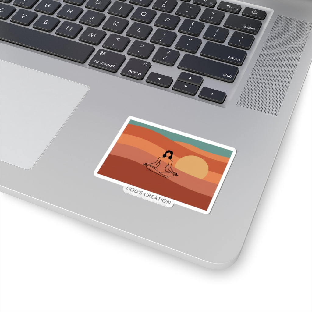 God´s Creation Desert Sunset Mesa Kiss-Cut Stickers | Minimalist Southwestern, adobe-inspired