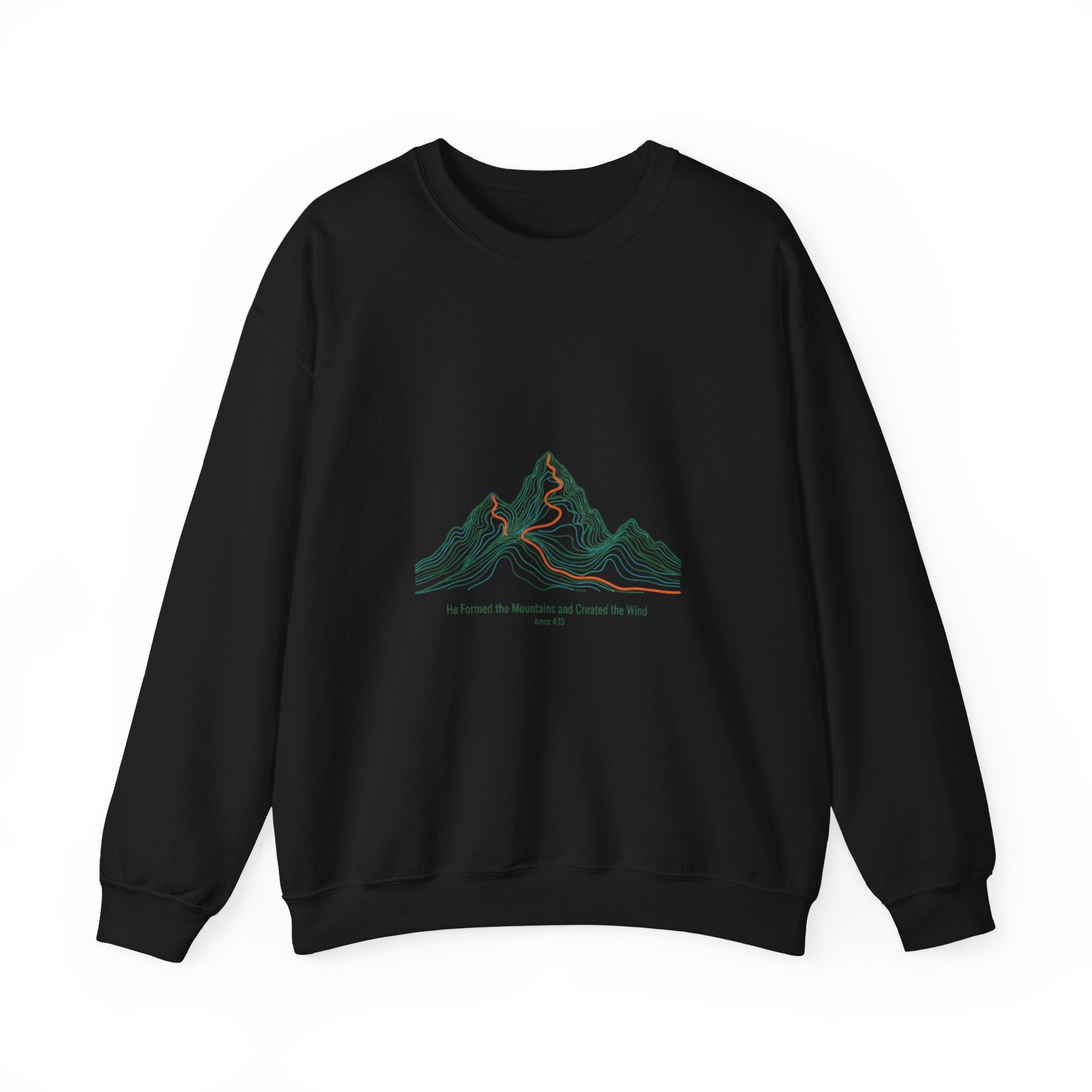 Topographic Contour Mountain Sweatshirt | topographic map print, contour line design