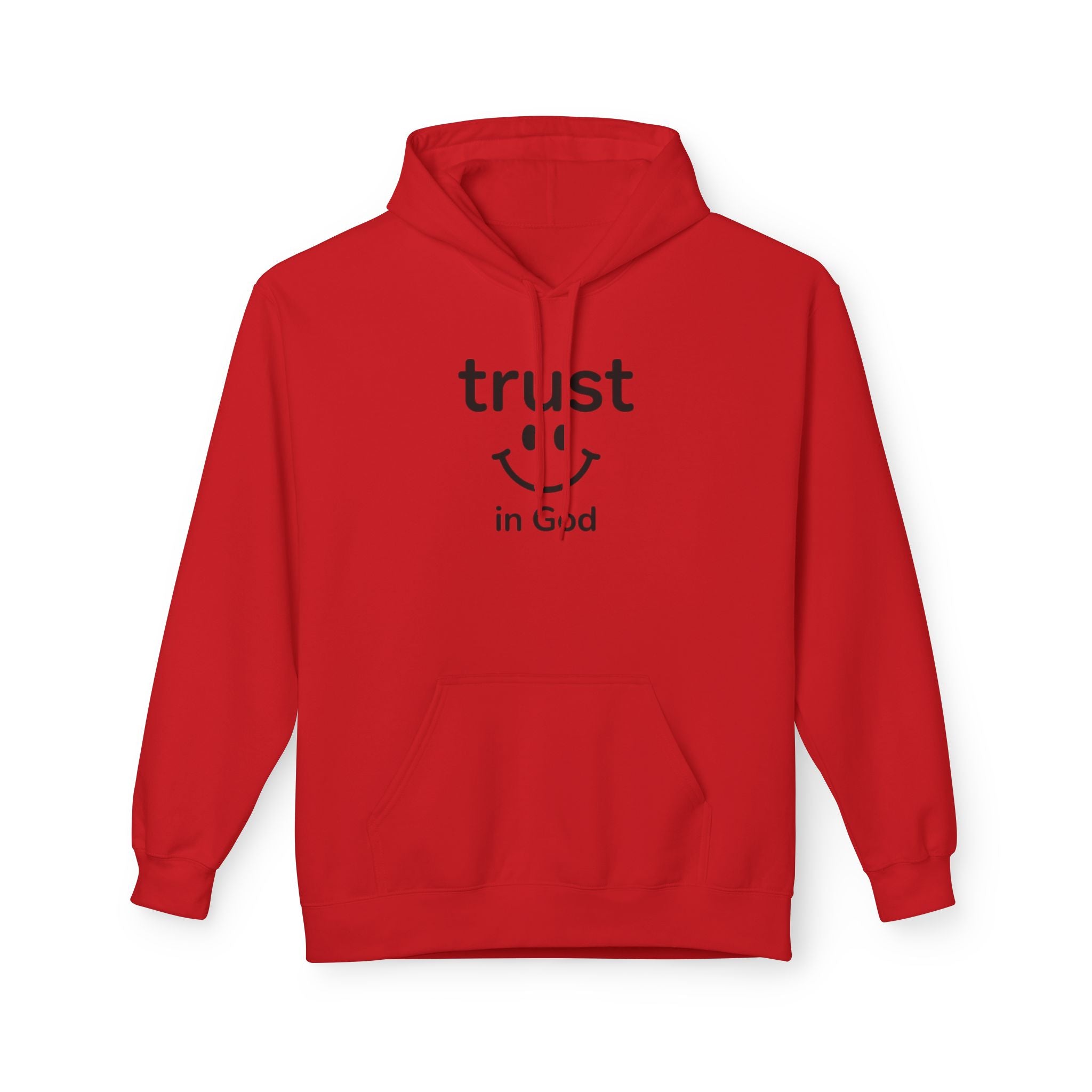 Trust in God Smiley Hoodie — Inspirational Christian Faith Pullover