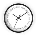 "Everything Beautiful In It´s Time"— (Ecclesiastes 3:11) Scripture Decorative Wall Clock