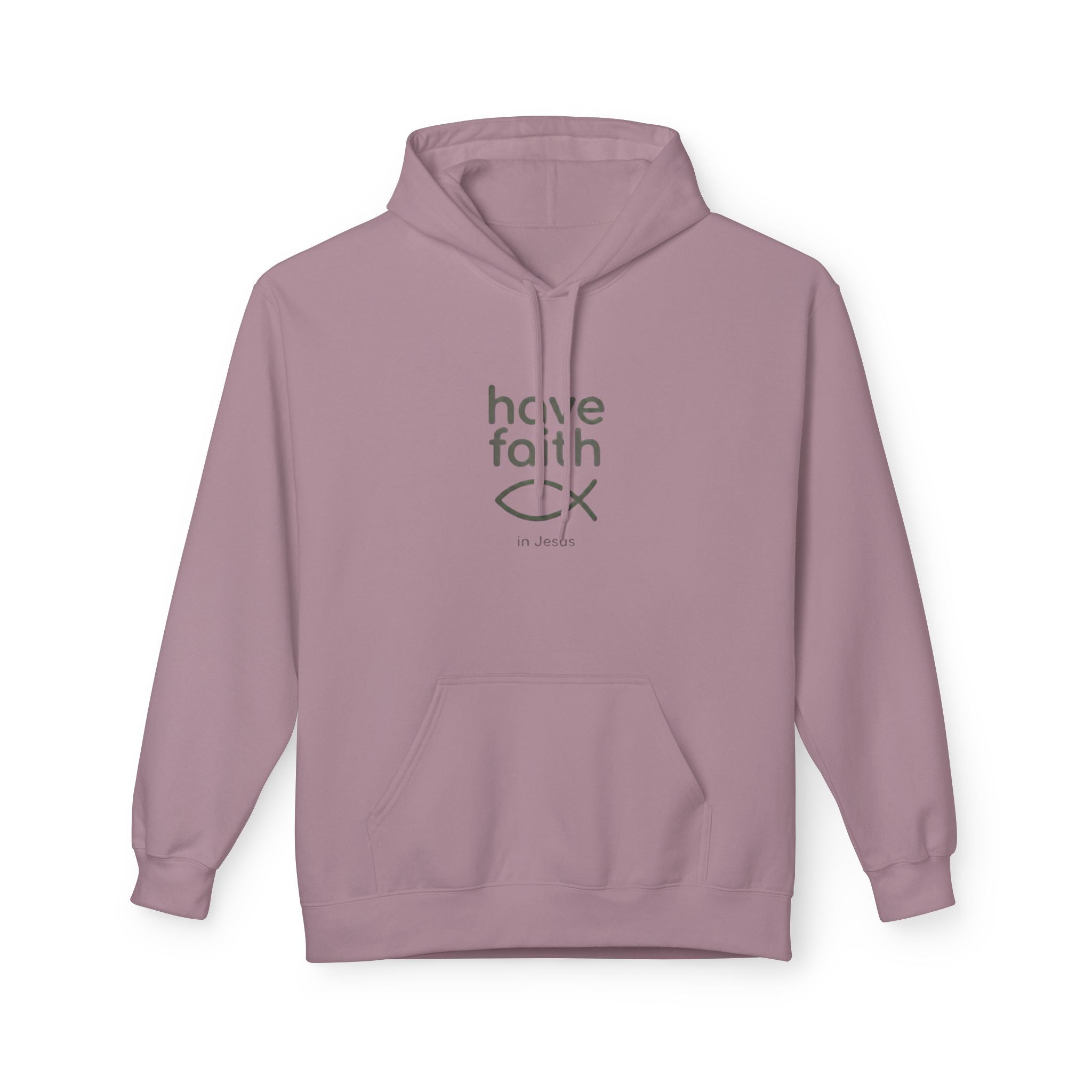 Have Faith Christian Hoodie — Minimal Christian Fish Symbol Pullover