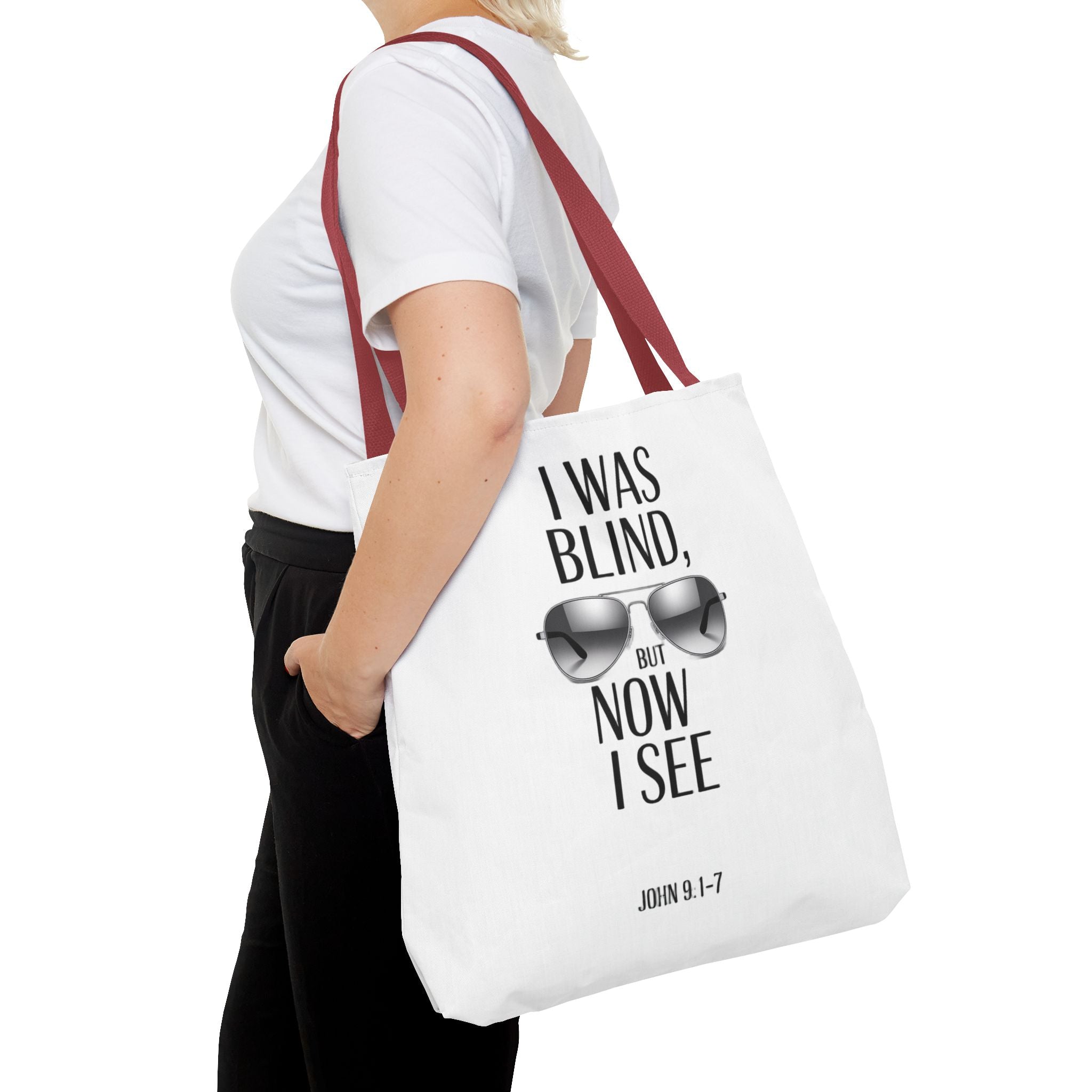Tote Bag — “I Was Blind But Now I See” Sunglasses Design