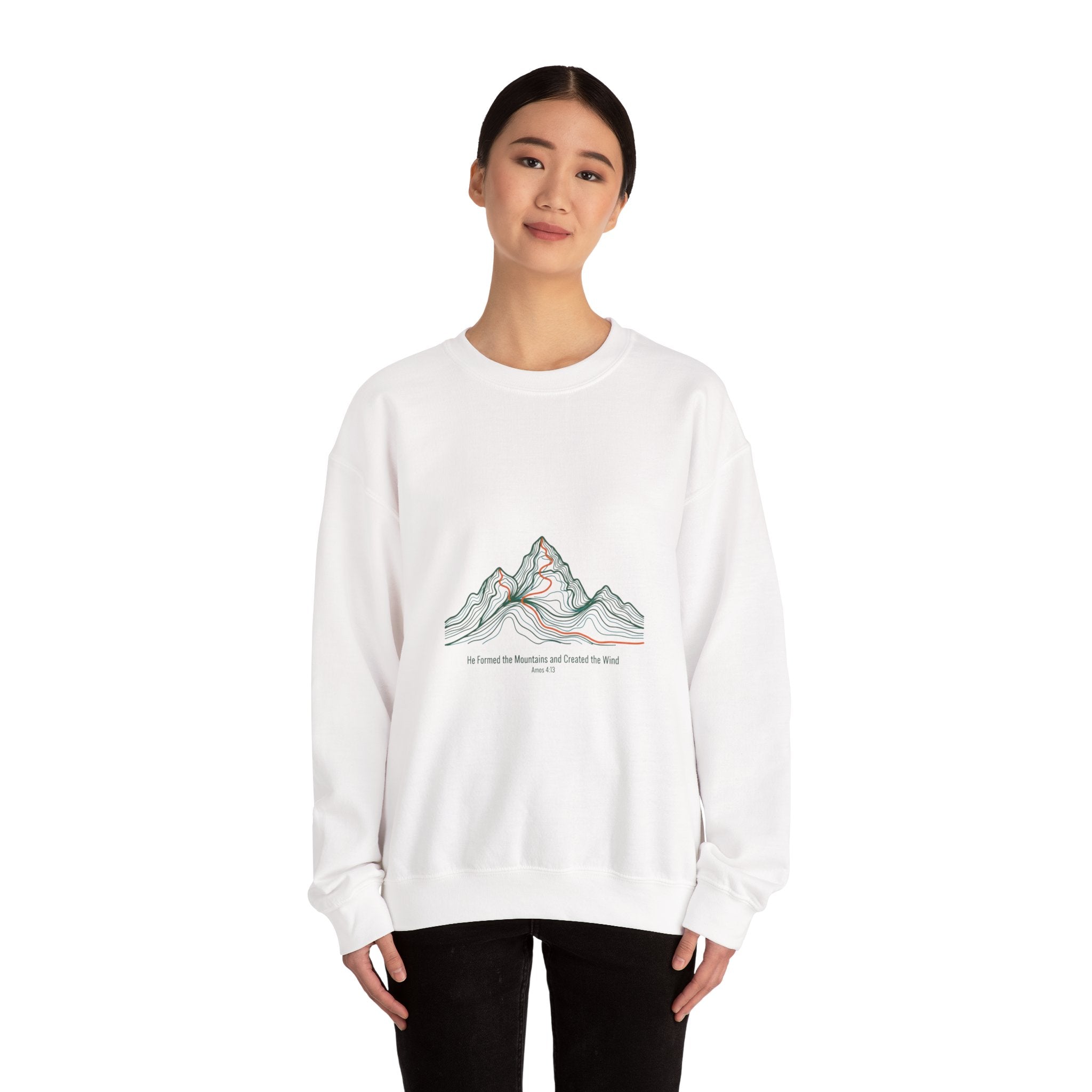 Topographic Contour Mountain Sweatshirt | topographic map print, contour line design
