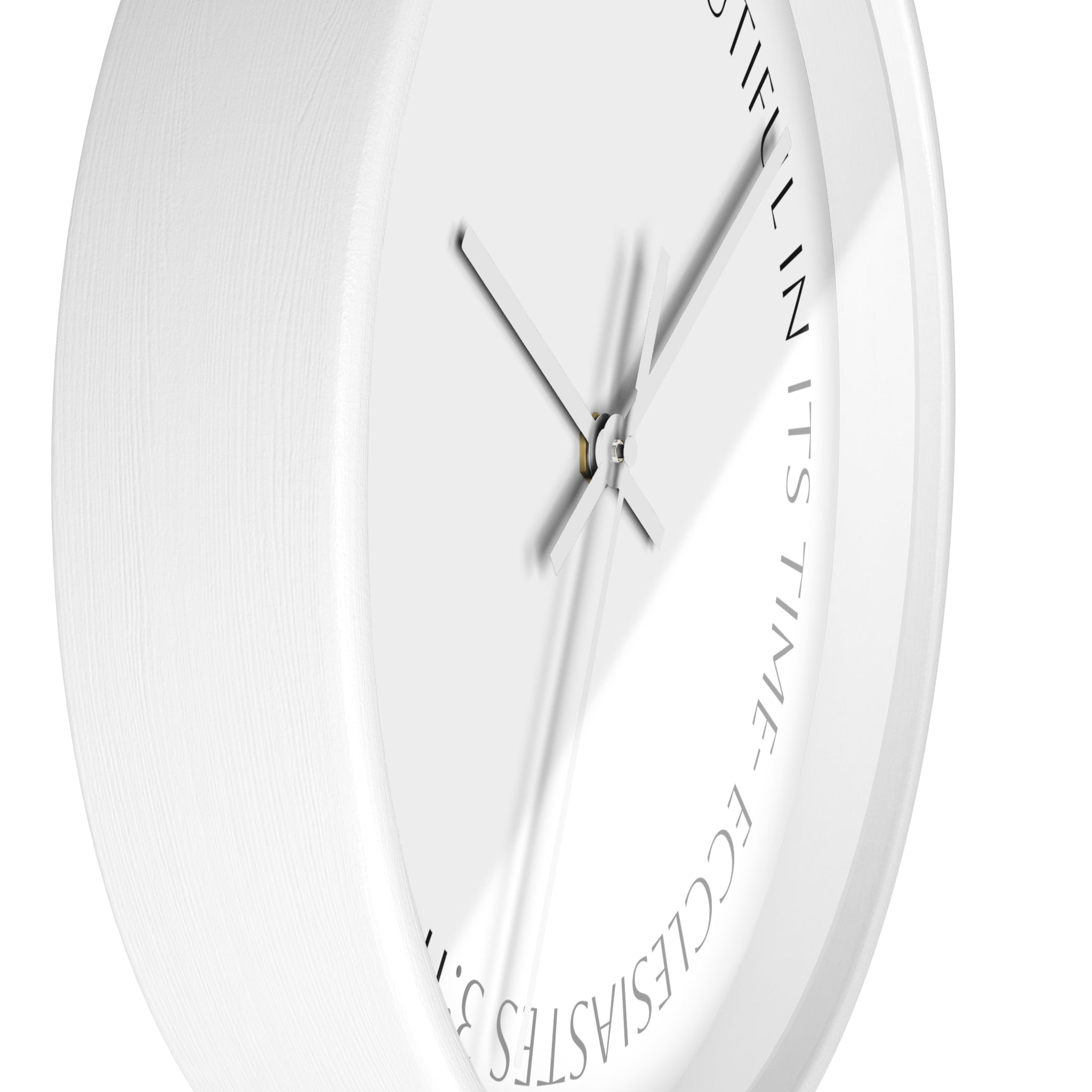 "Everything Beautiful In It´s Time"— (Ecclesiastes 3:11) Scripture Decorative Wall Clock