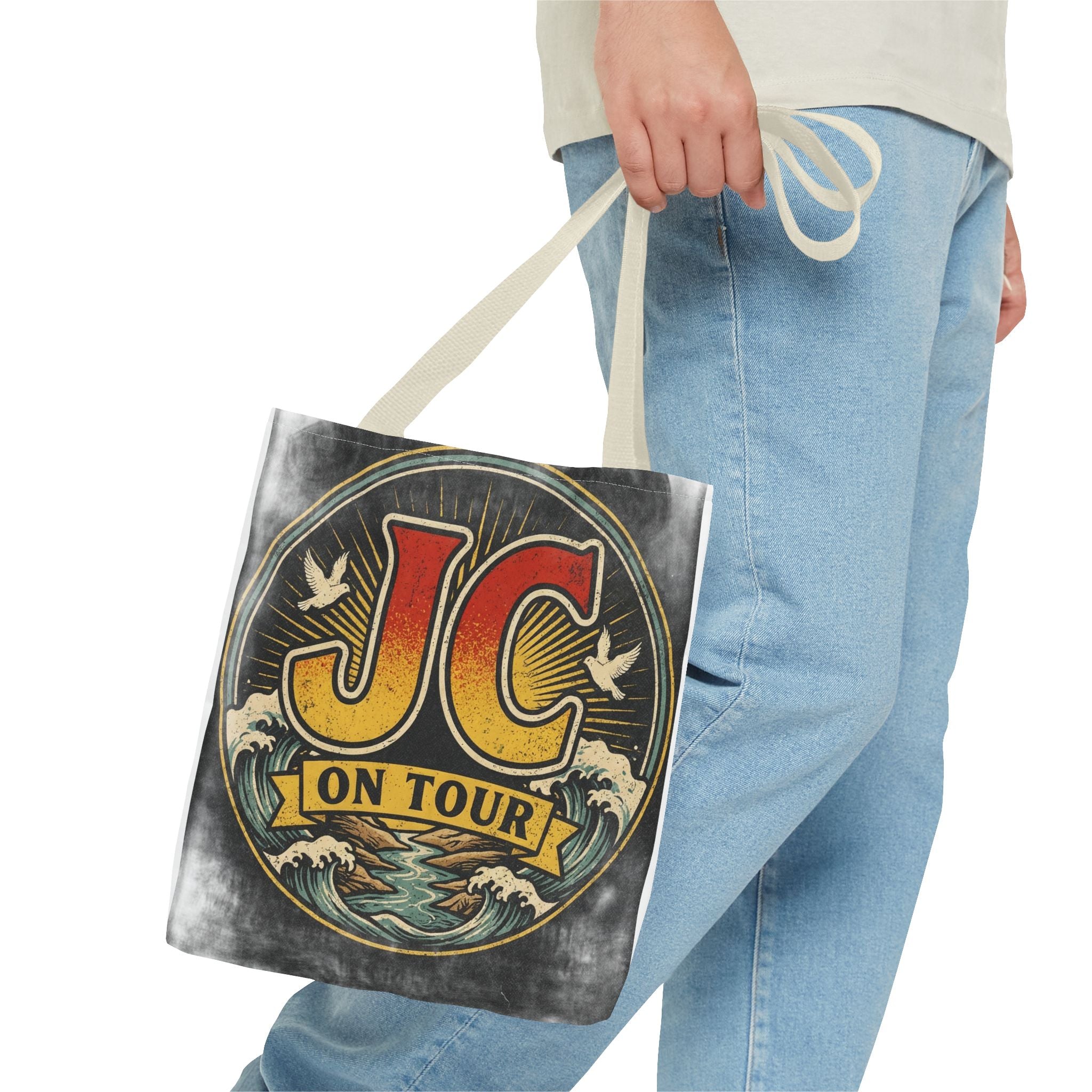 JC On Tour Vintage Graphic Tote Bag
