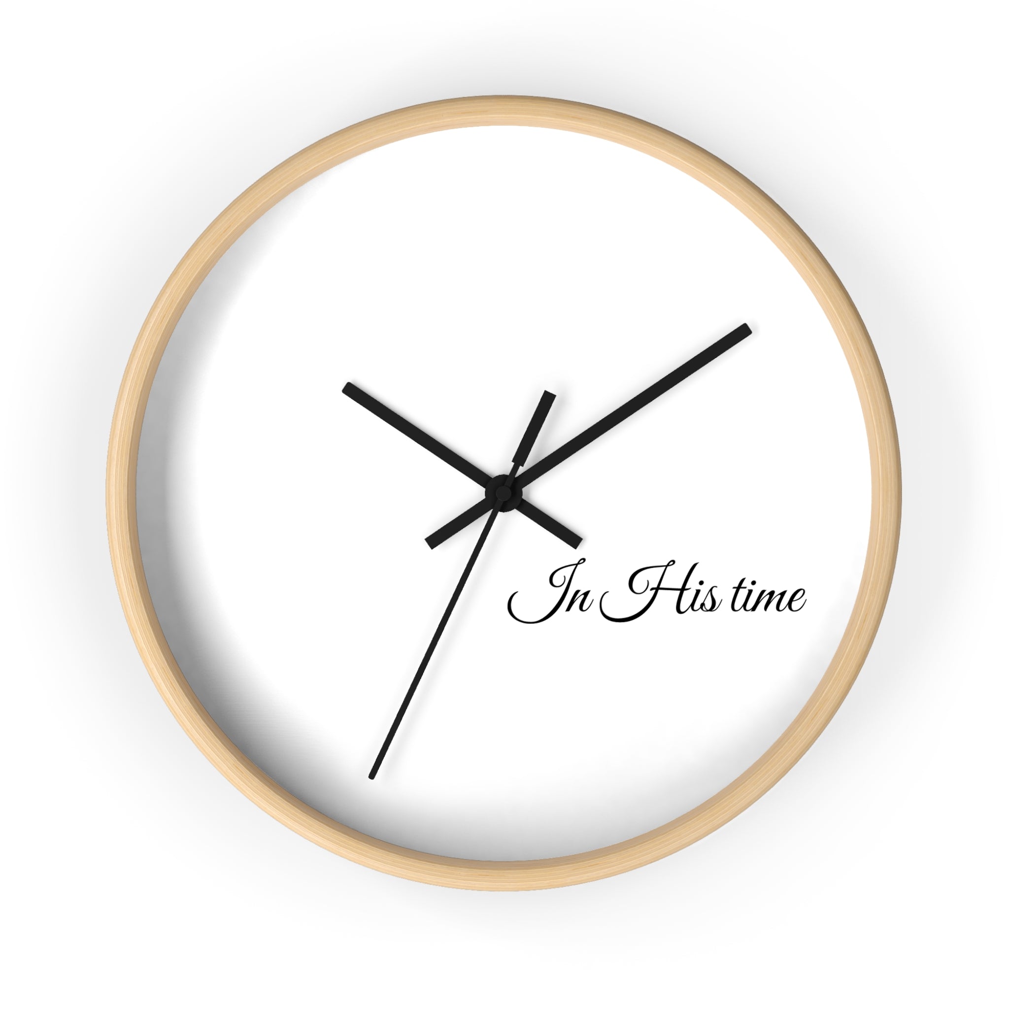 In His Time Wall Clock — Minimalist Bible Scripture Clock