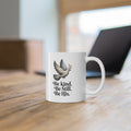 Be Kind. Be Still. Be His. Dove Ceramic Coffee Mug — 11oz & 15oz