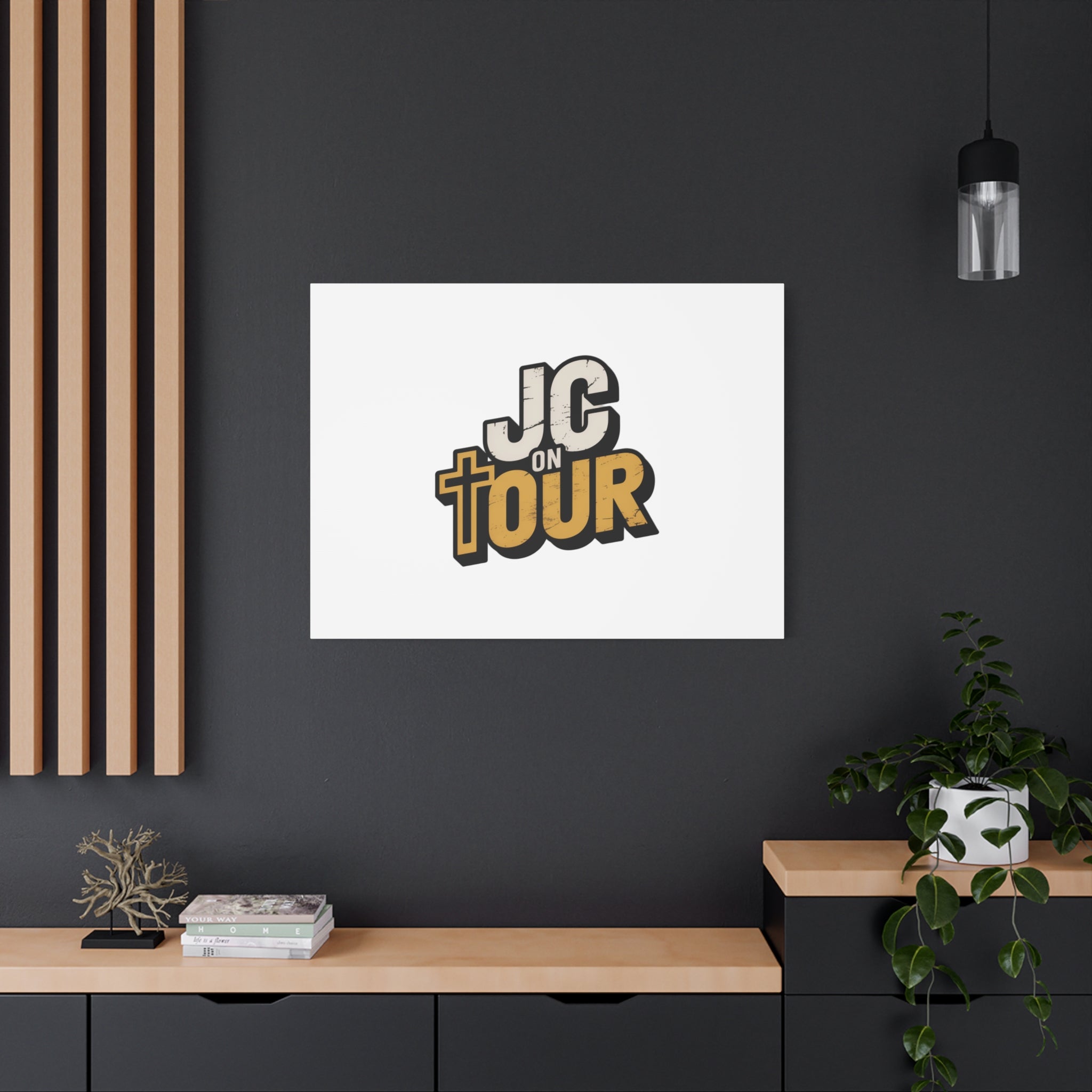 JC on Tour Matte Canvas Wall Art – Christian Faith-Inspired Stretched Canvas