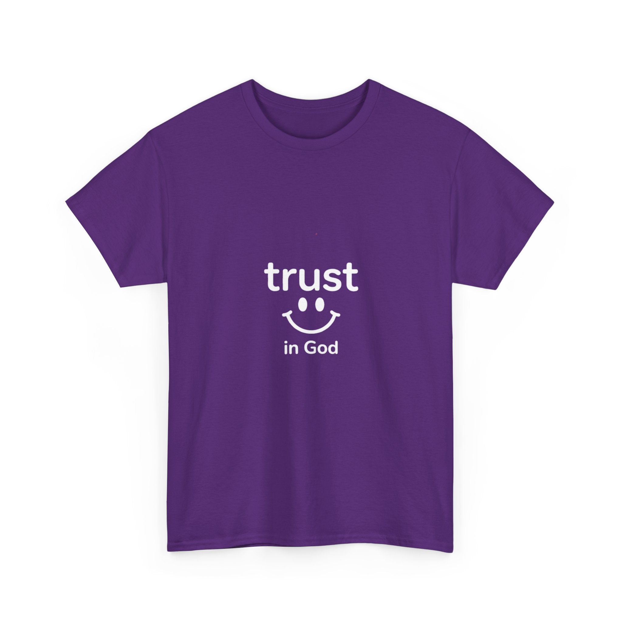 Trust in God Smiley Tee — Faith-Based Christian T-Shirt