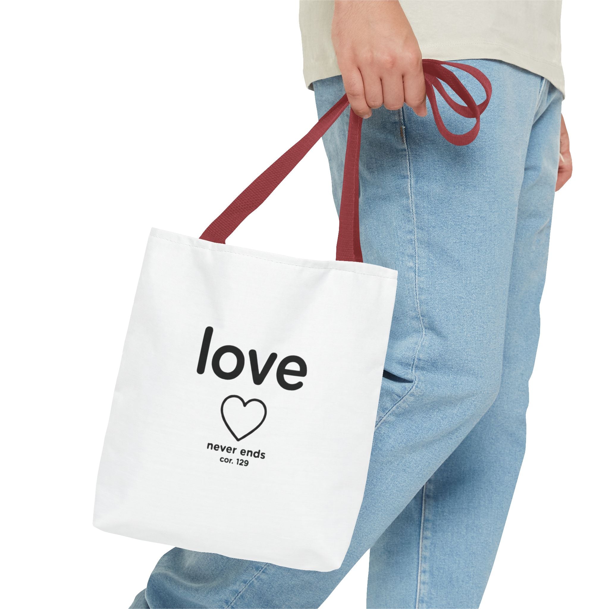 Love Never Ends Tote Bag